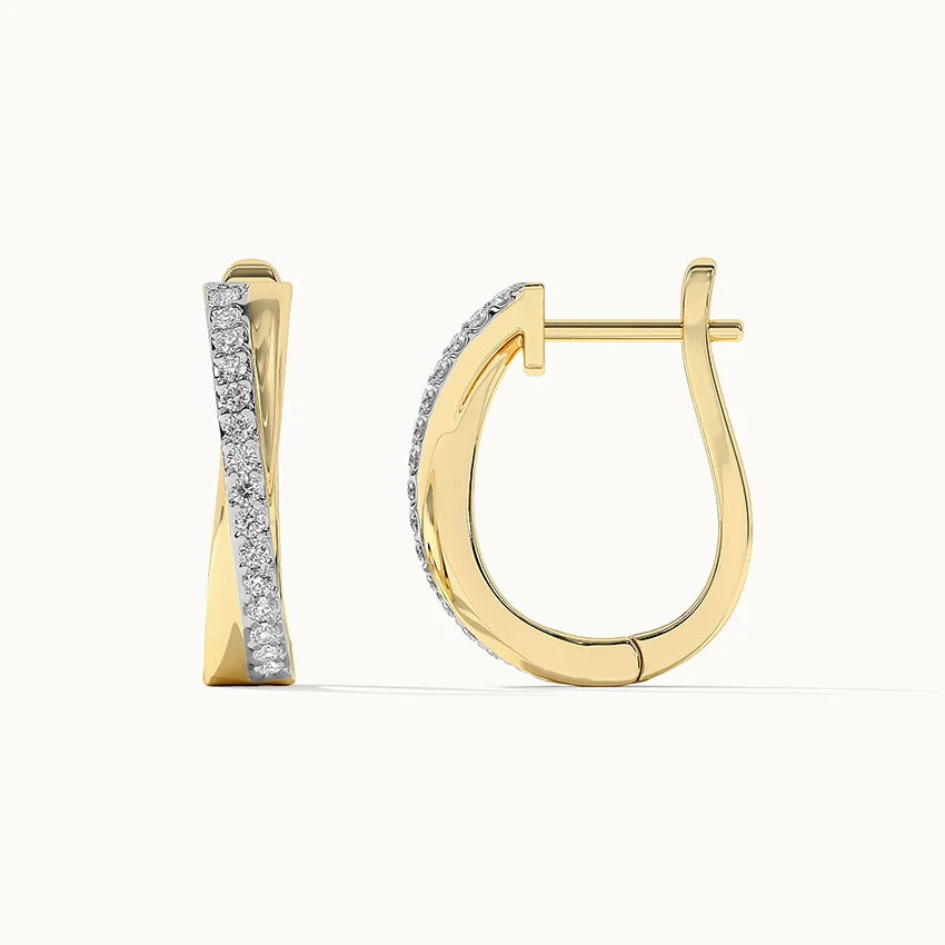 Classic Diamond Hoops — view 2