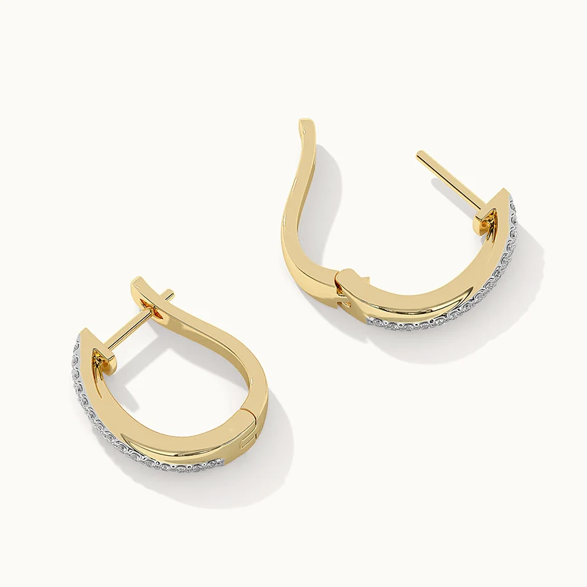 Classic Diamond Hoops — view 3