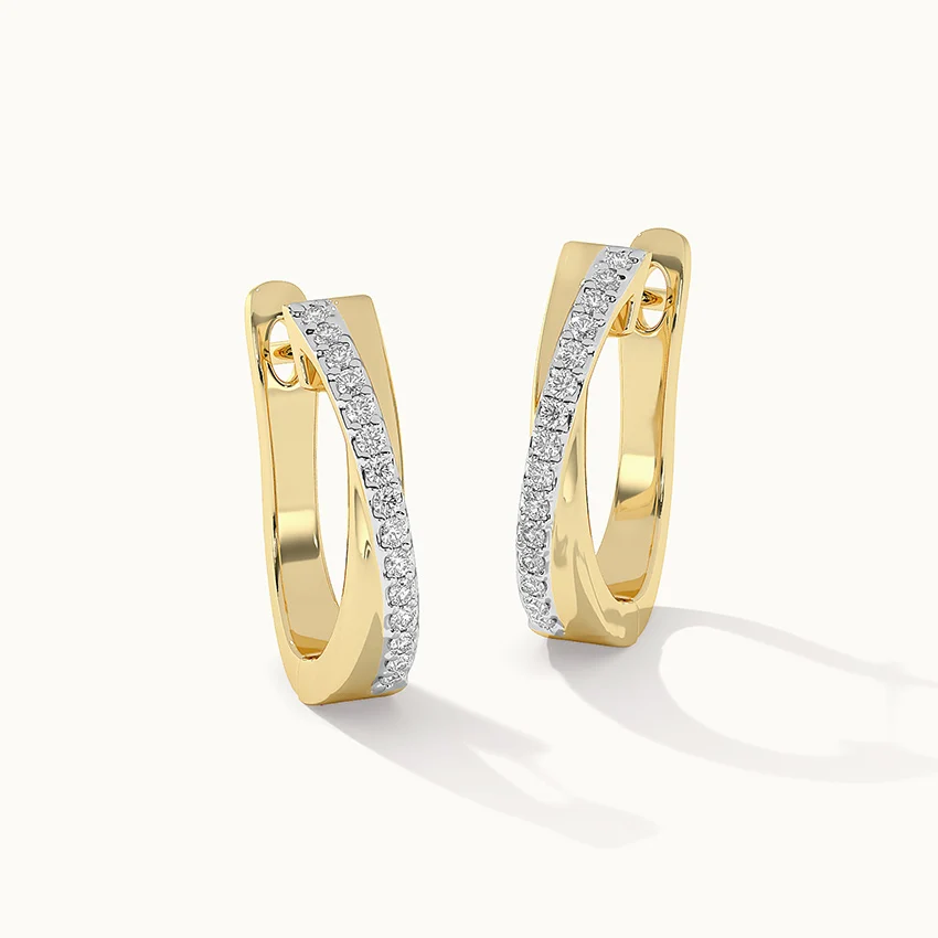 Classic Diamond Hoops — view 4