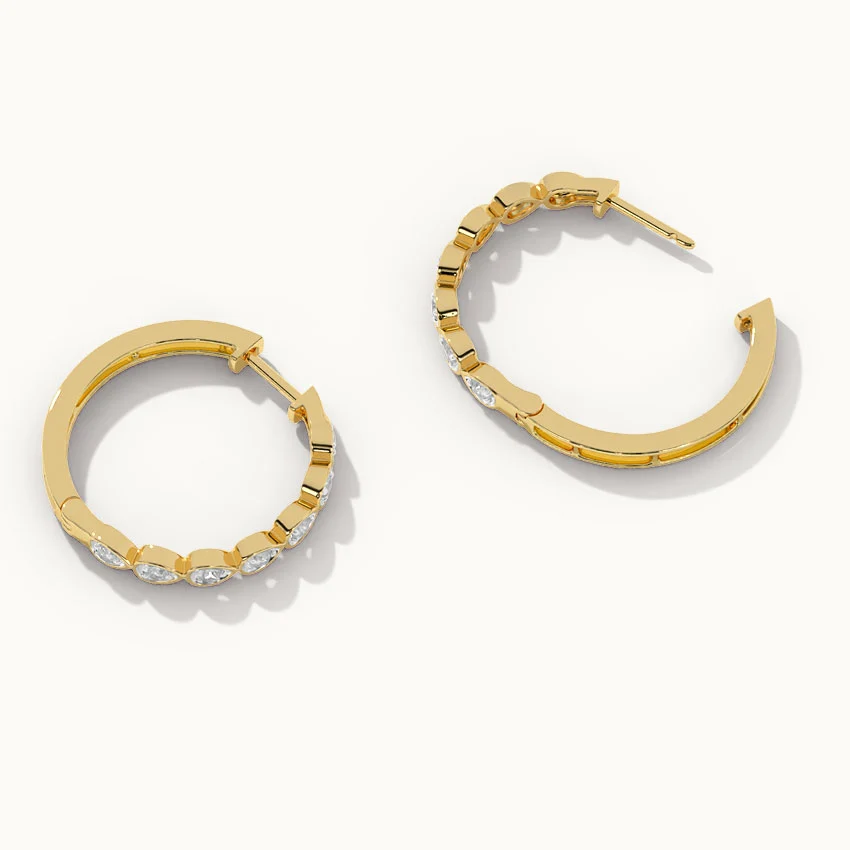 Everyday Diamond Hoops — view 2