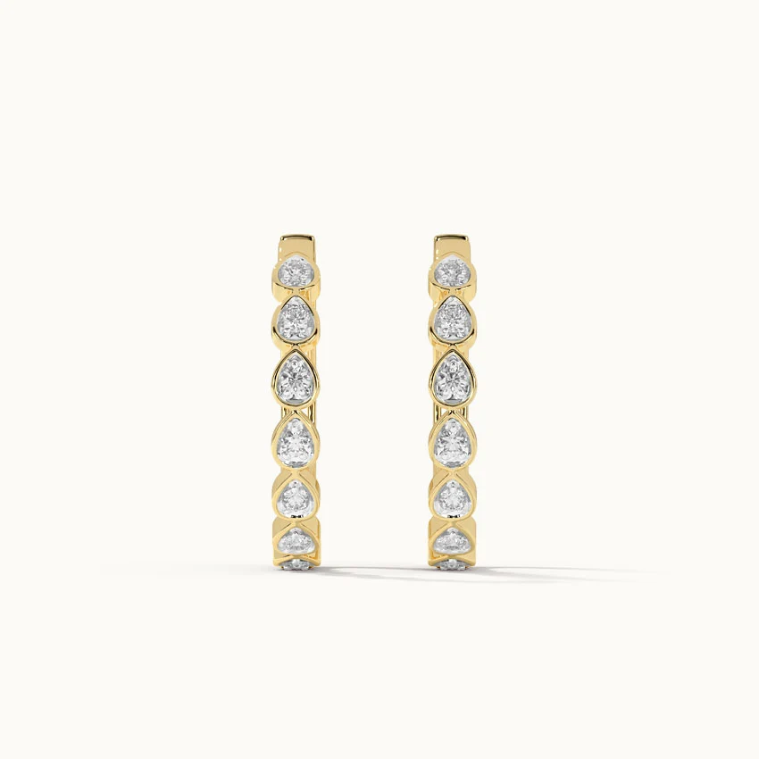Everyday Diamond Hoops — view 3