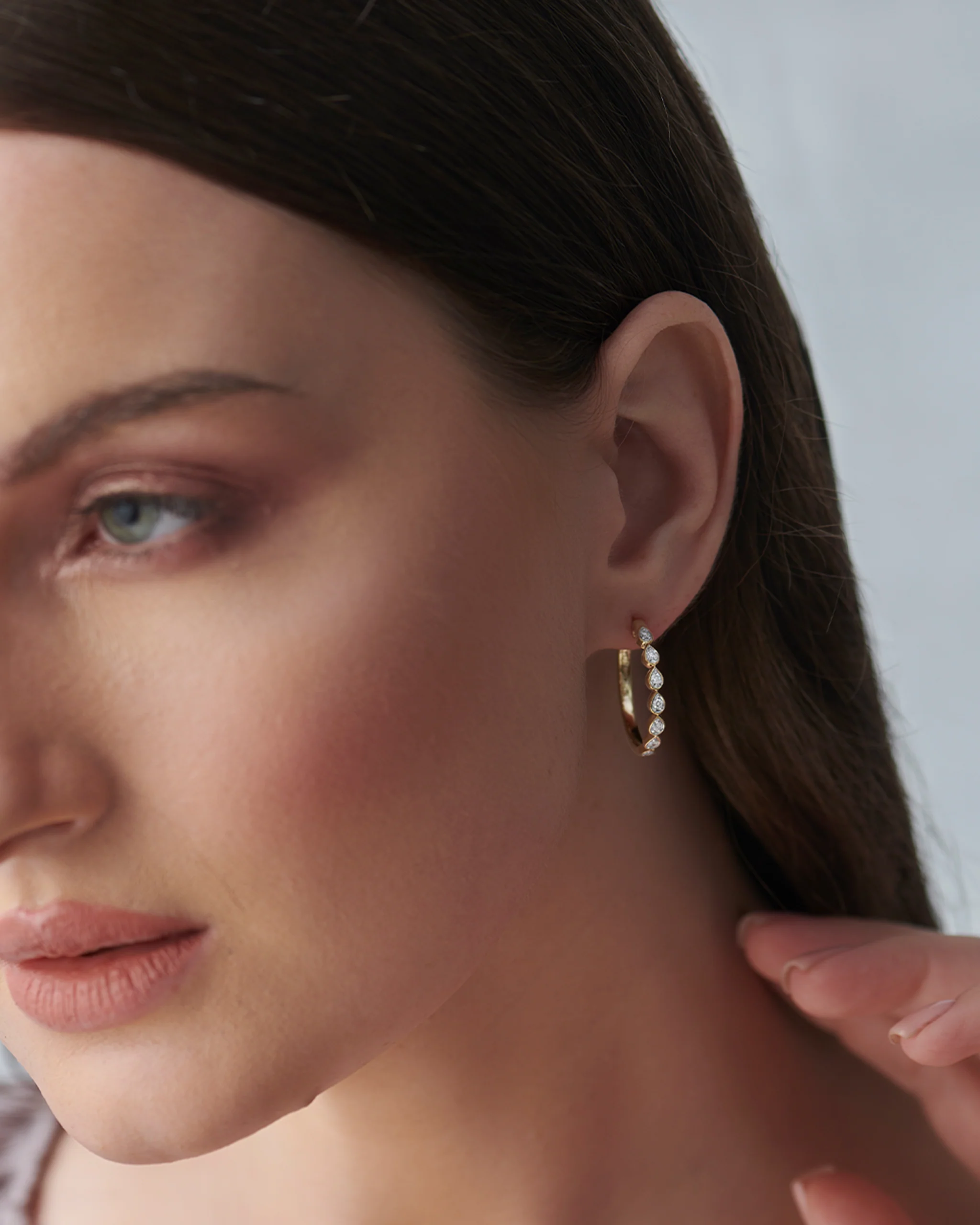 Everyday Diamond Hoops — view 6