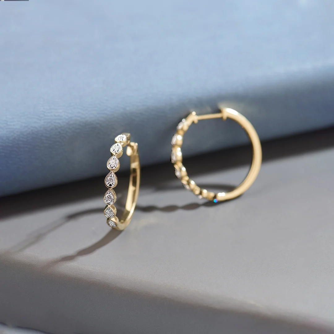 Everyday Diamond Hoops — view 7