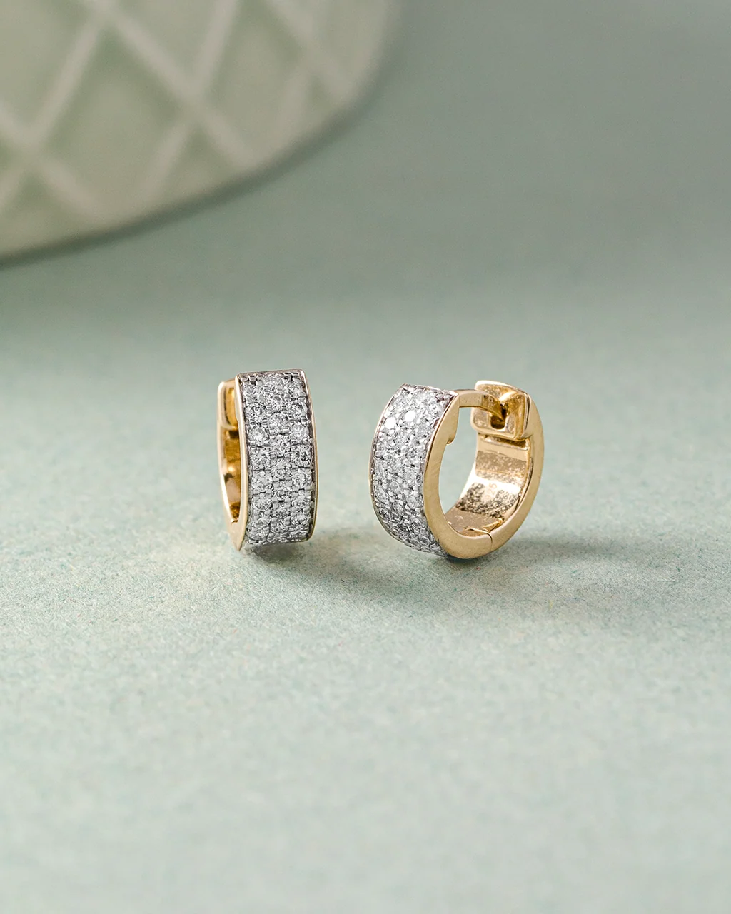 Bold Statement Diamond Hoops — view 2
