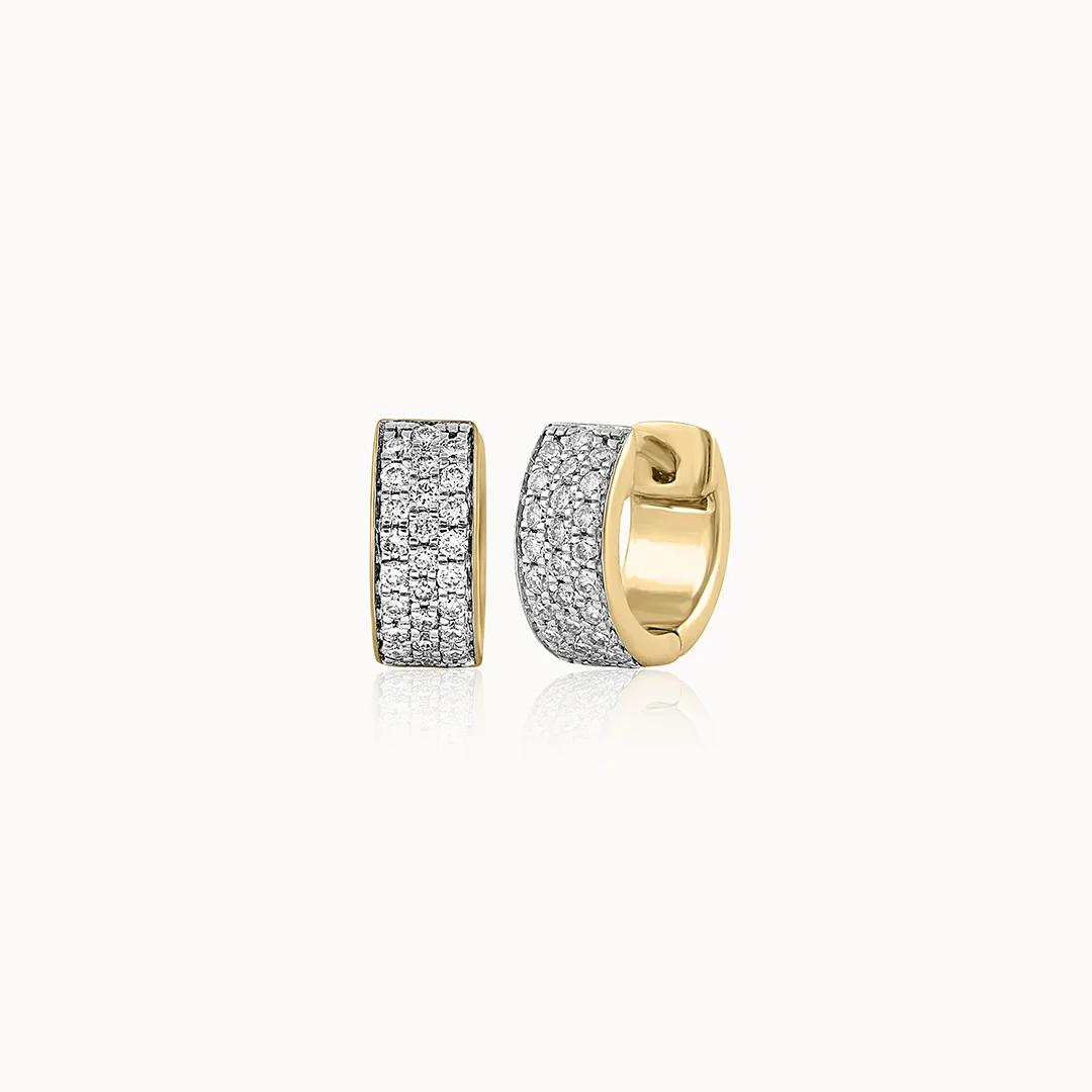 Bold Statement Diamond Hoops — view 3