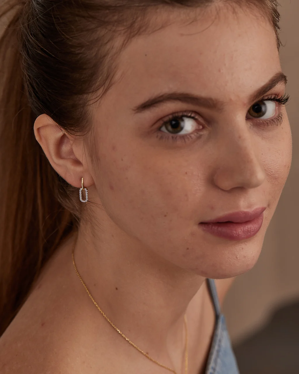 Textured Huggie Hoops — view 4