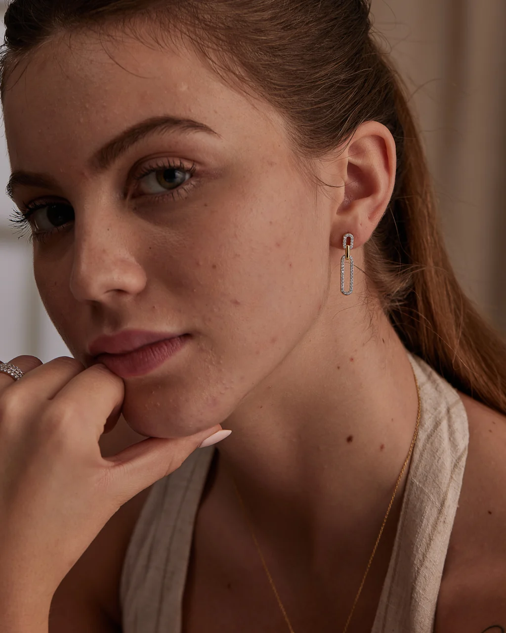 Sleek Huggie Hoop Earrings — view 3