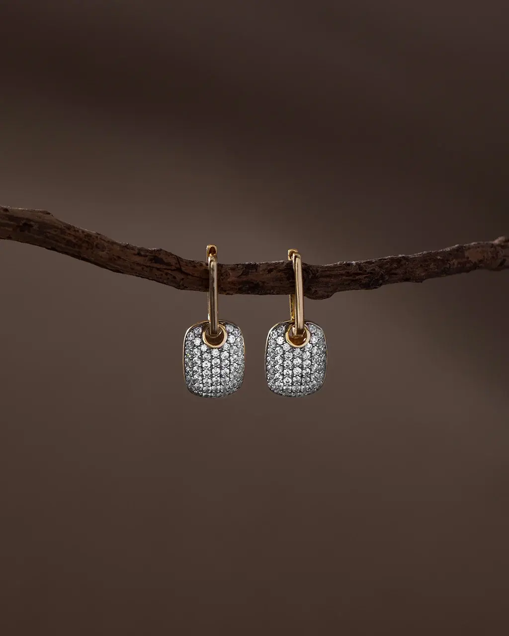 Tiered Crystal Drop Earrings