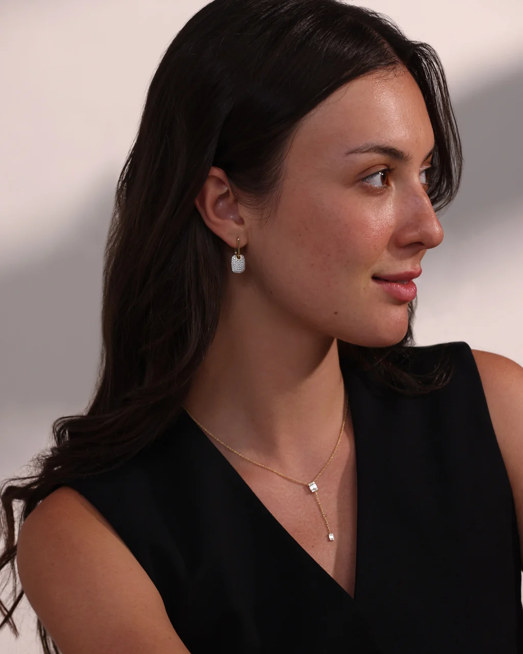 Tiered Crystal Drop Earrings — view 5
