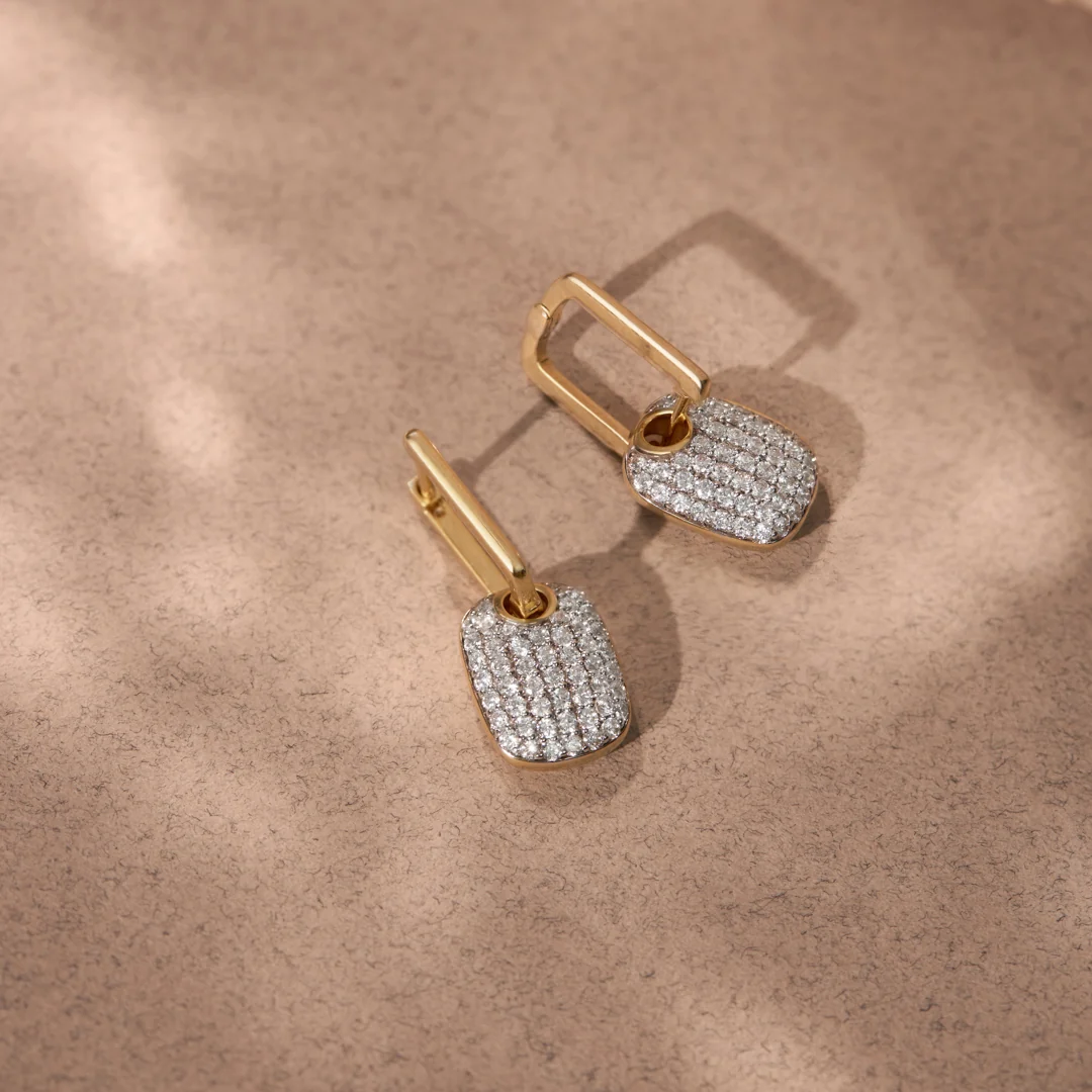 Tiered Crystal Drop Earrings — view 3