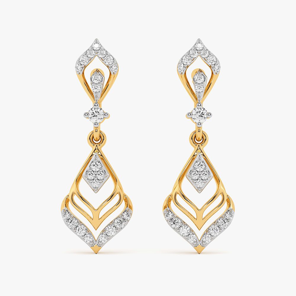 Graceful Gold Drop Earrings