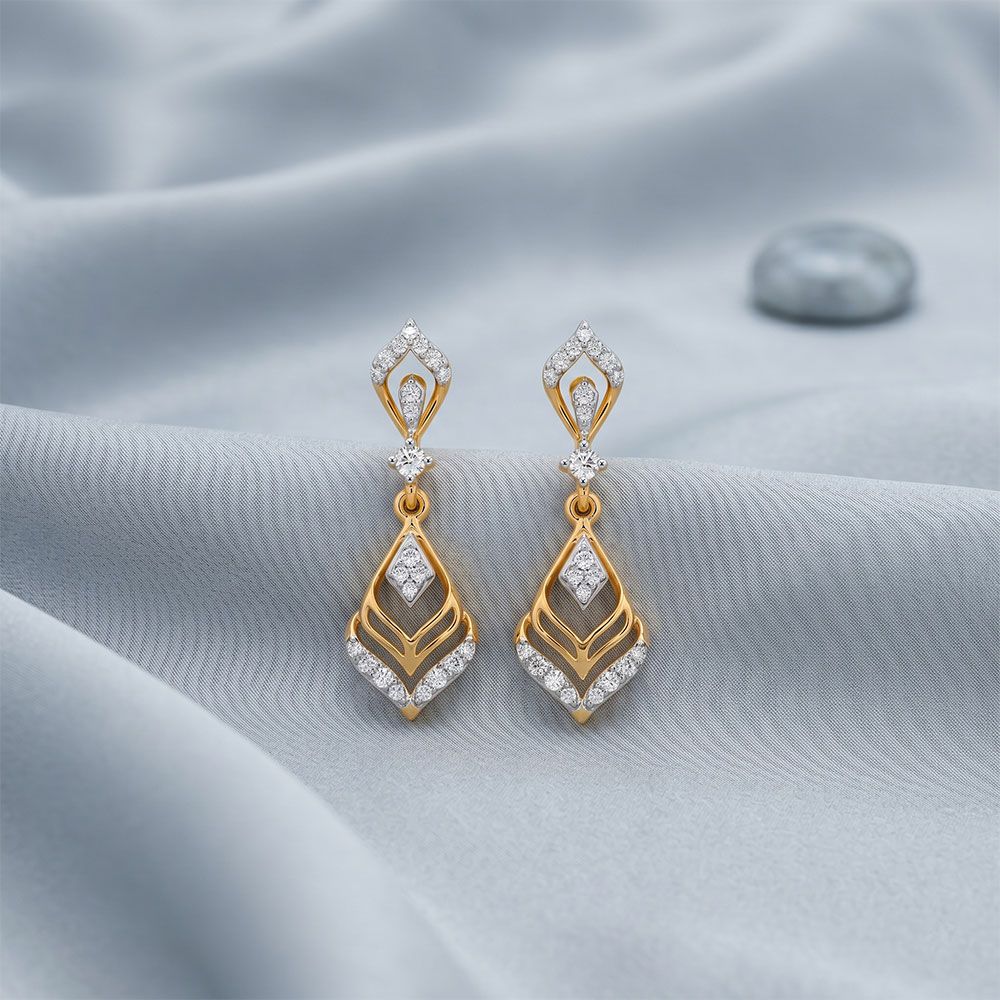 Waterfall Design Drop Earrings