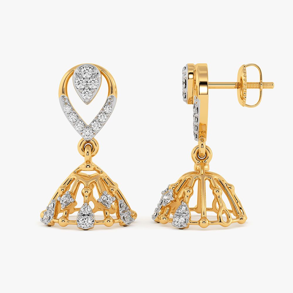 Layered Bead Jhumkas — view 4