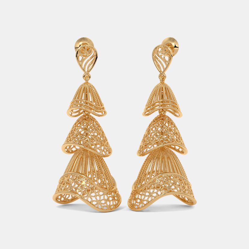 Filigree Gold Jhumkas