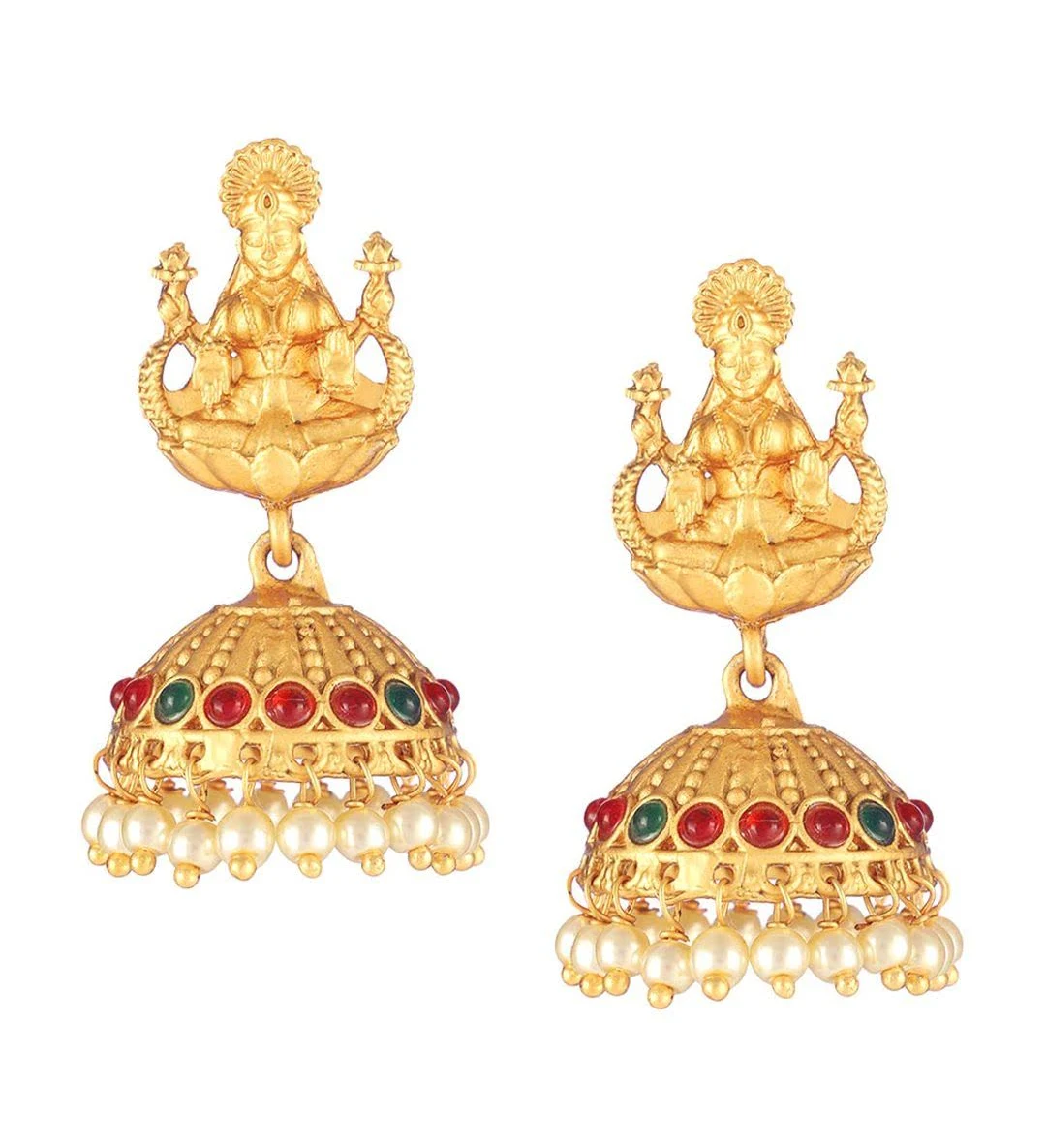 Peacock Motif Jhumkas — view 2