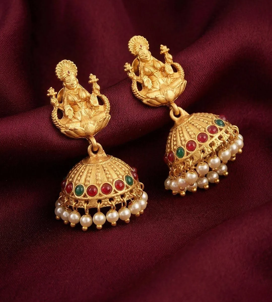 Peacock Motif Jhumkas