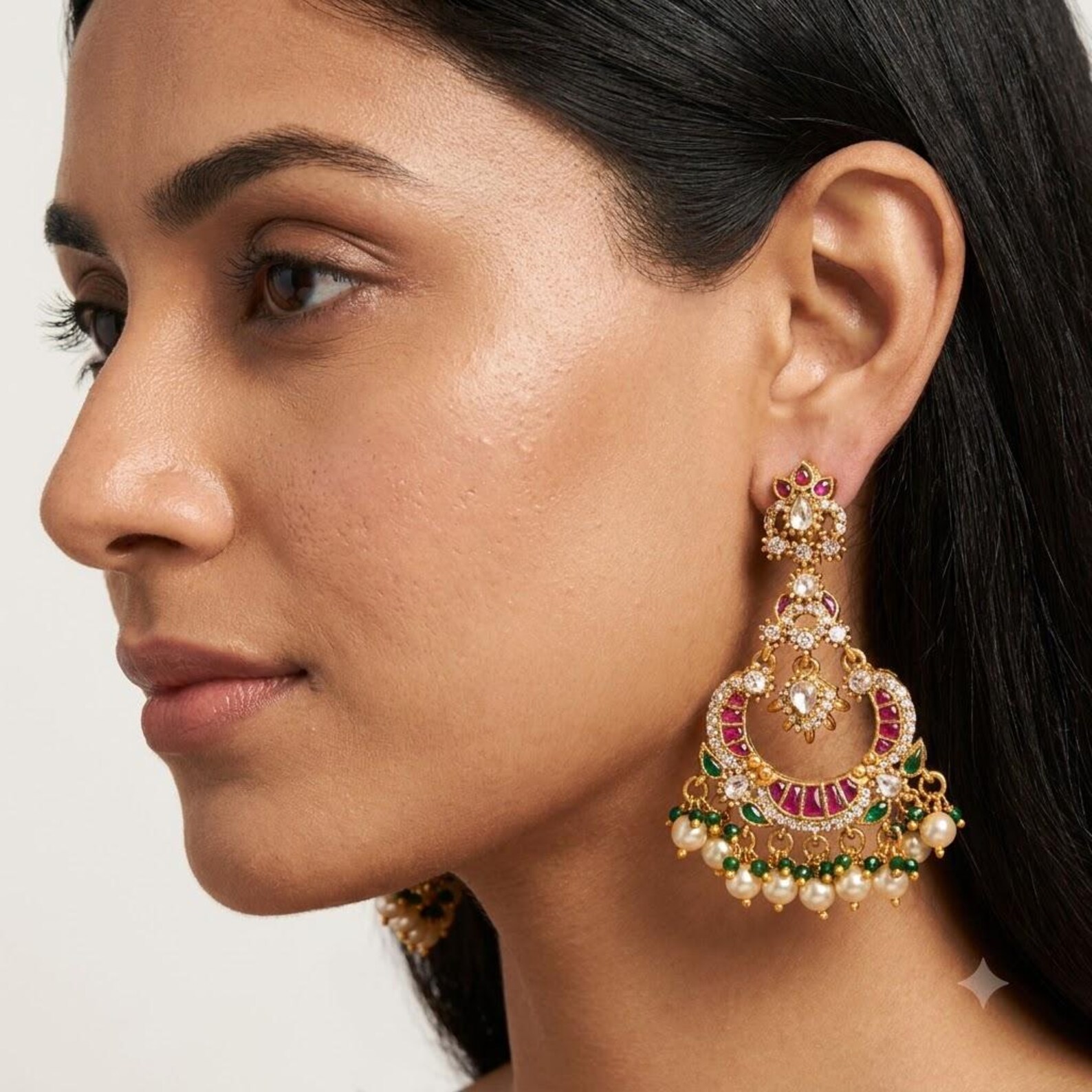 Meenakari Chandbali Earrings — view 5