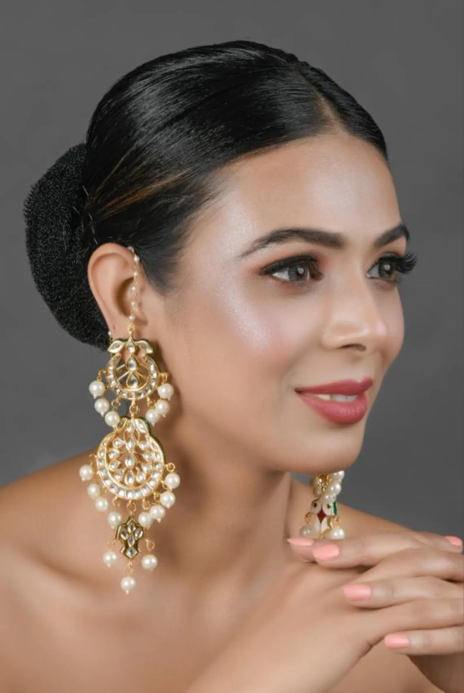 Pearl Drop Chandbalis — view 3