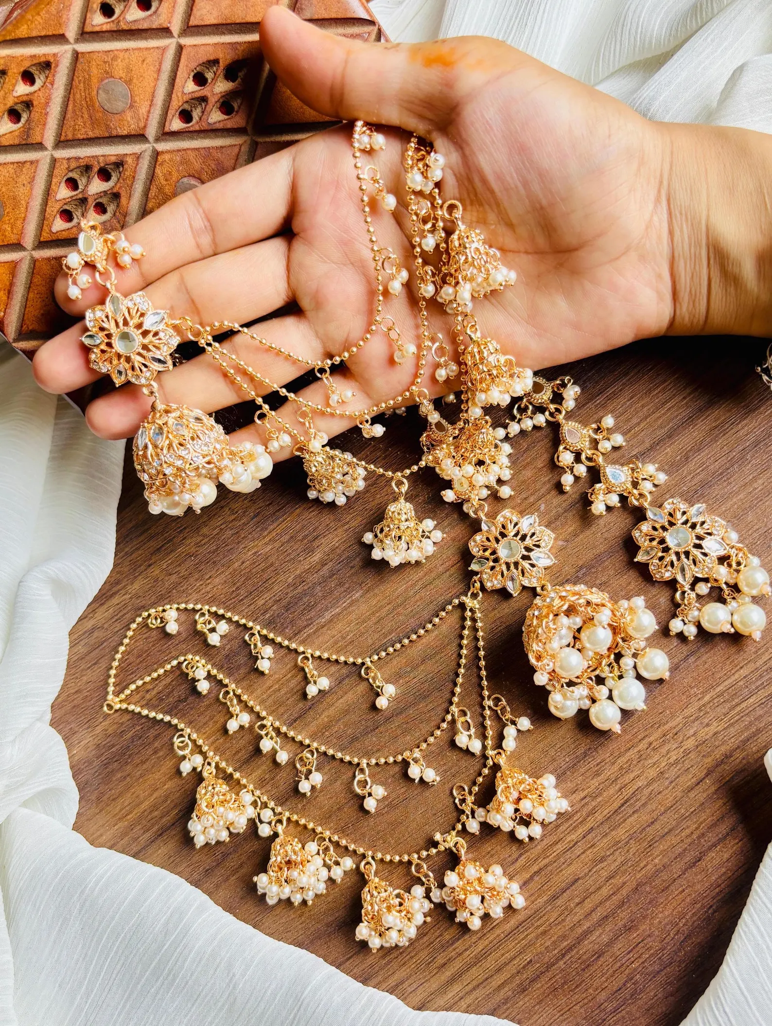 Layered Gold Chandbalis