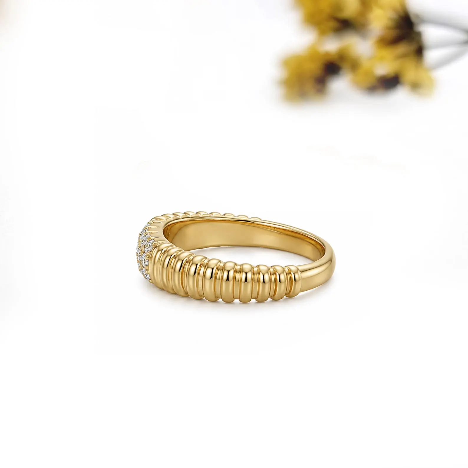 Textured Men's Band Ring — view 4