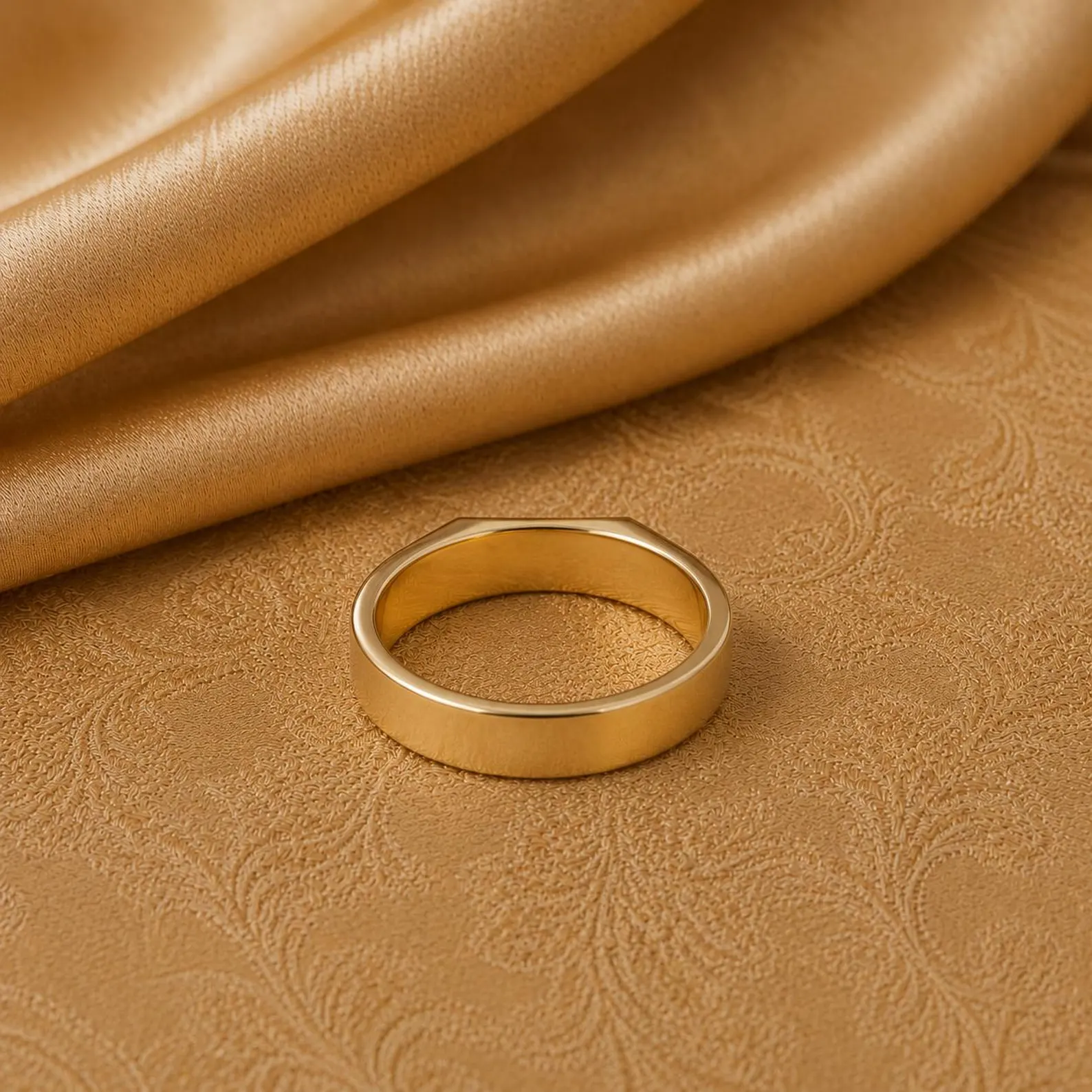 Modern Men's Signet Ring — view 4