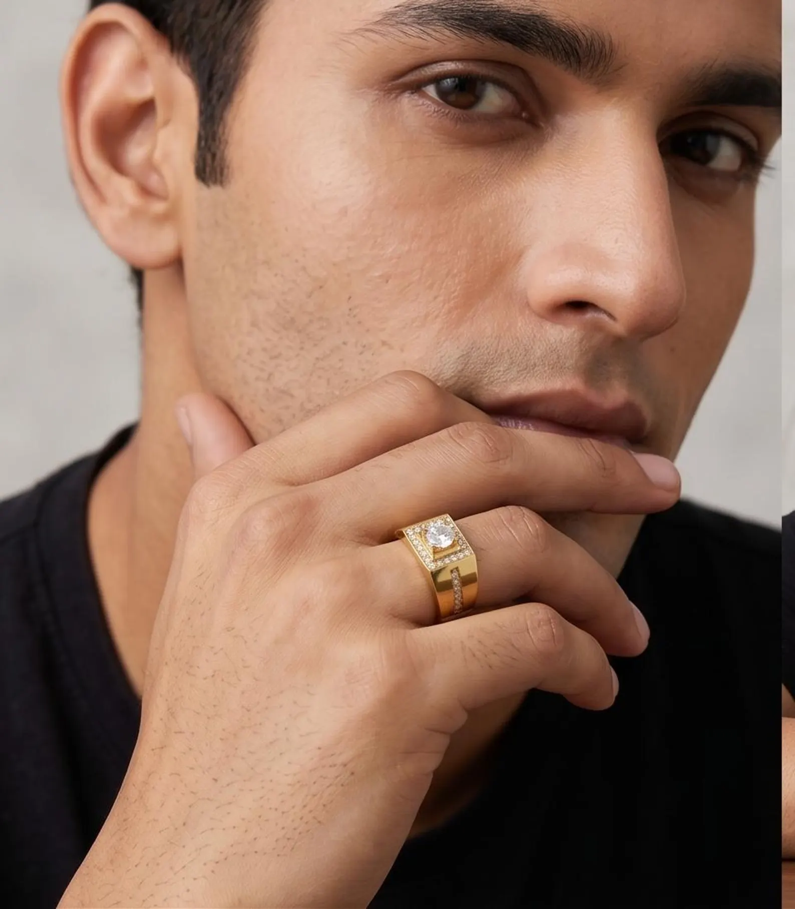 Heavy Men's Statement Ring — view 8