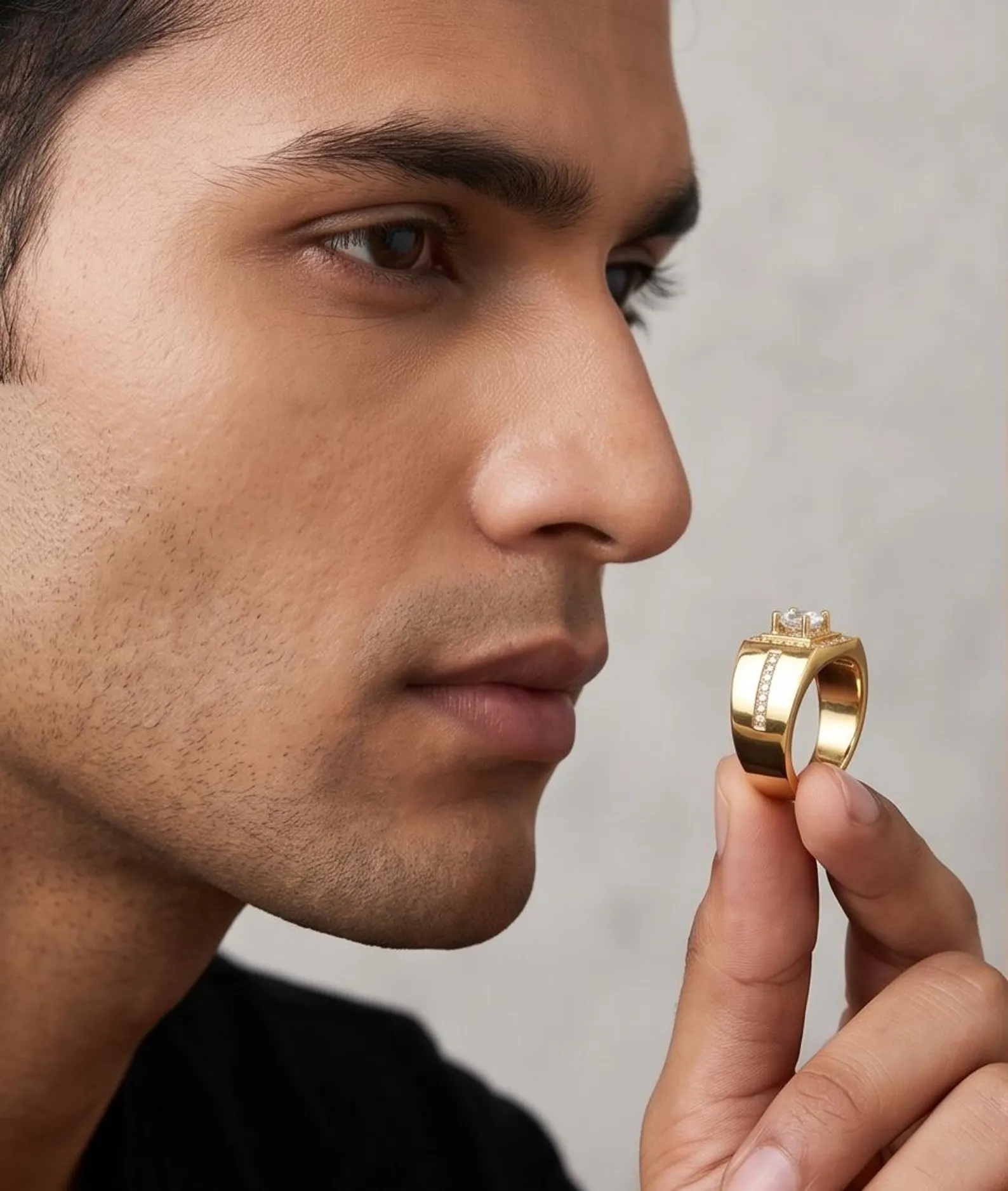 Heavy Men's Statement Ring — view 9