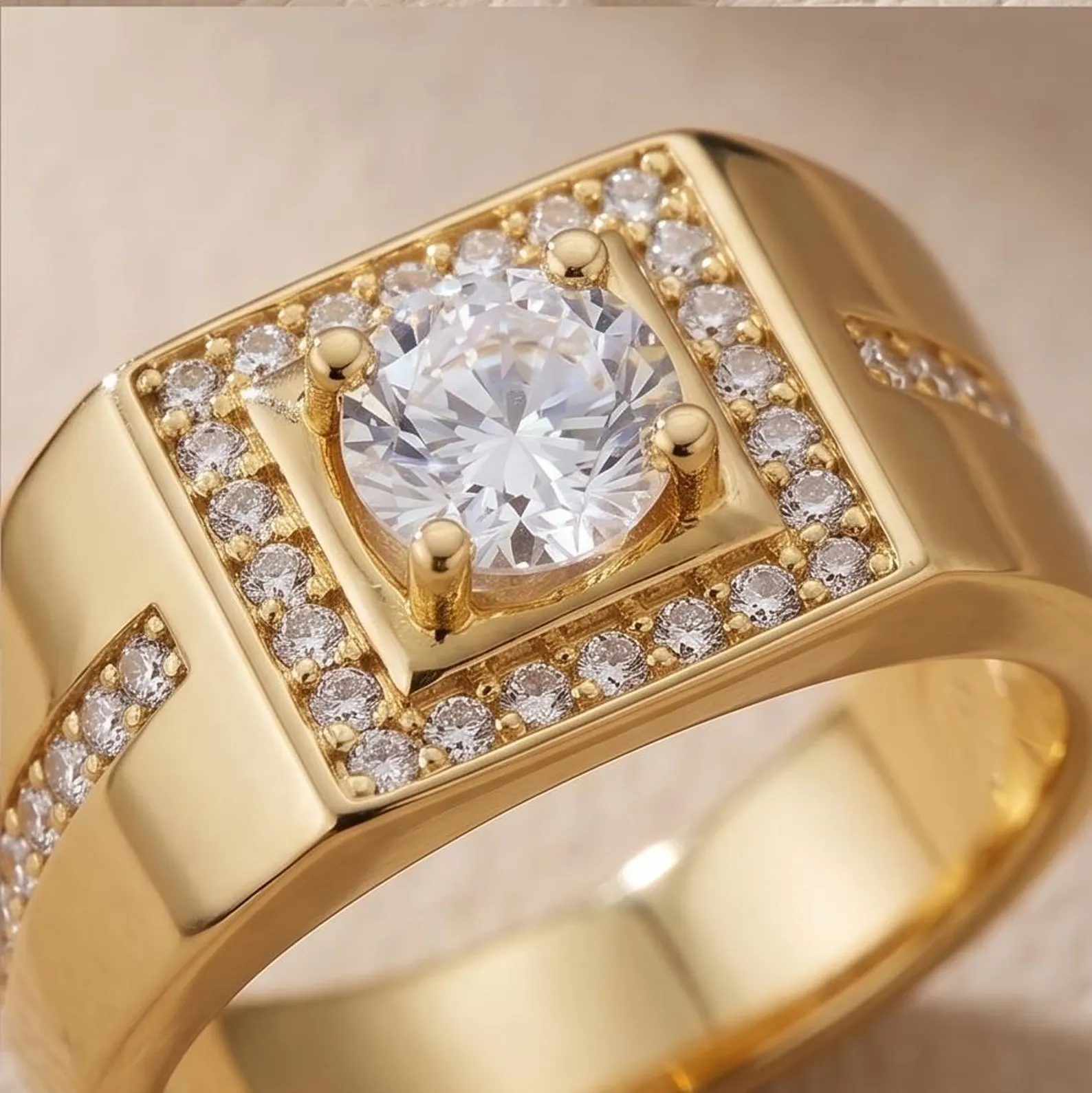 Heavy Men's Statement Ring — view 4