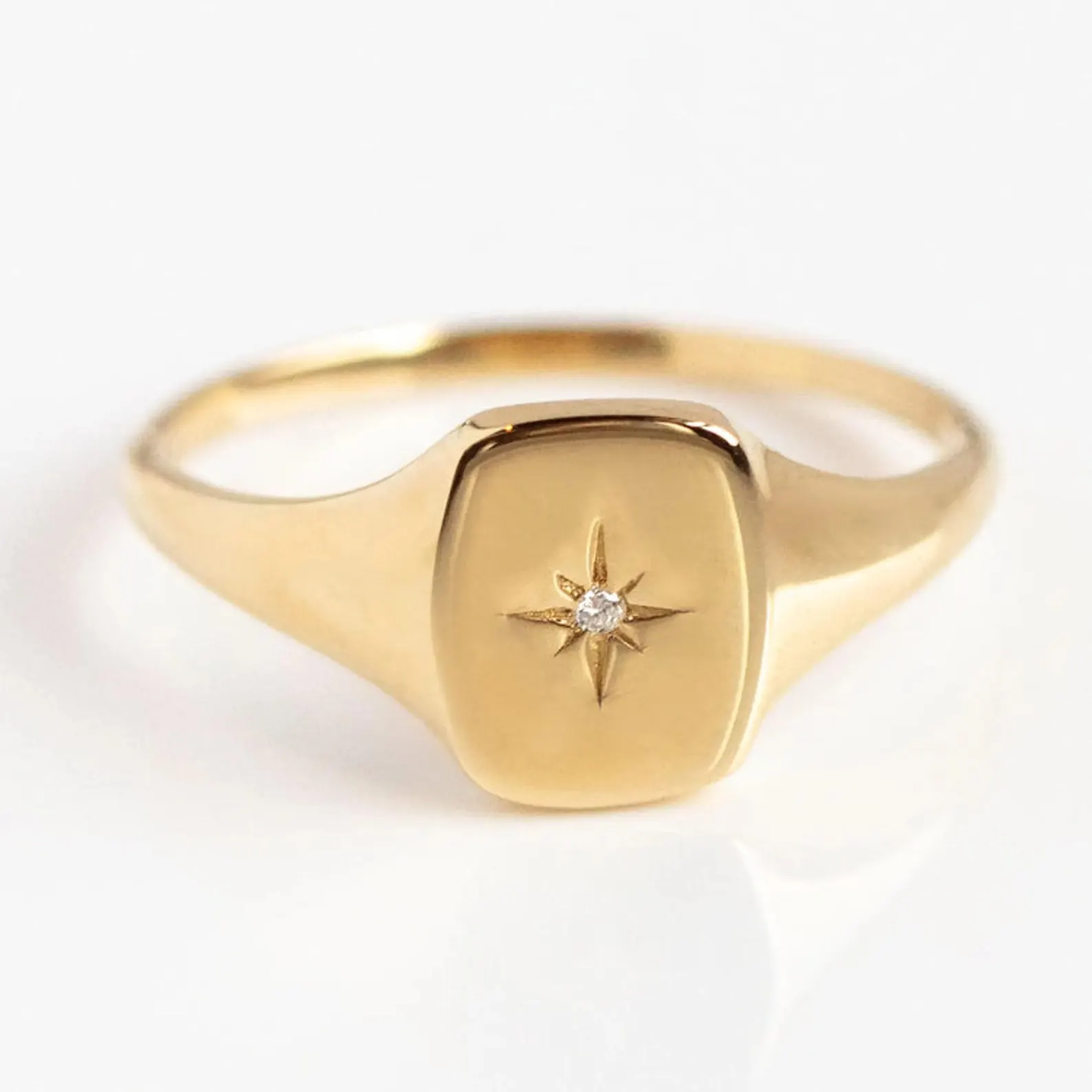Engraved Men's Gold Ring — view 4