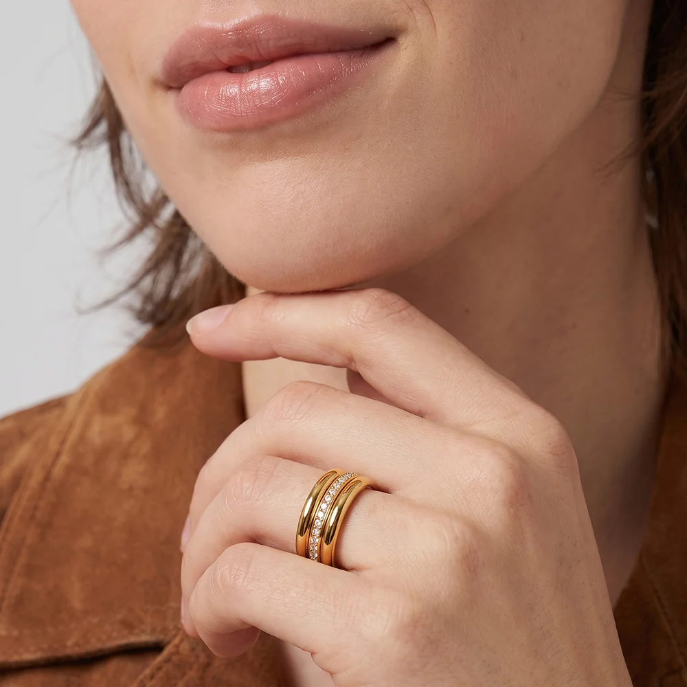 Thin Gold Stacking Band — view 5
