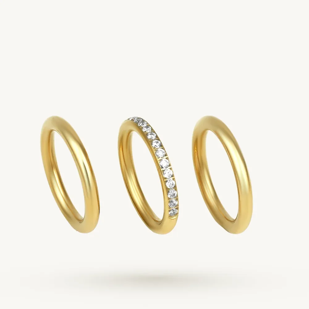 Thin Gold Stacking Band — view 2