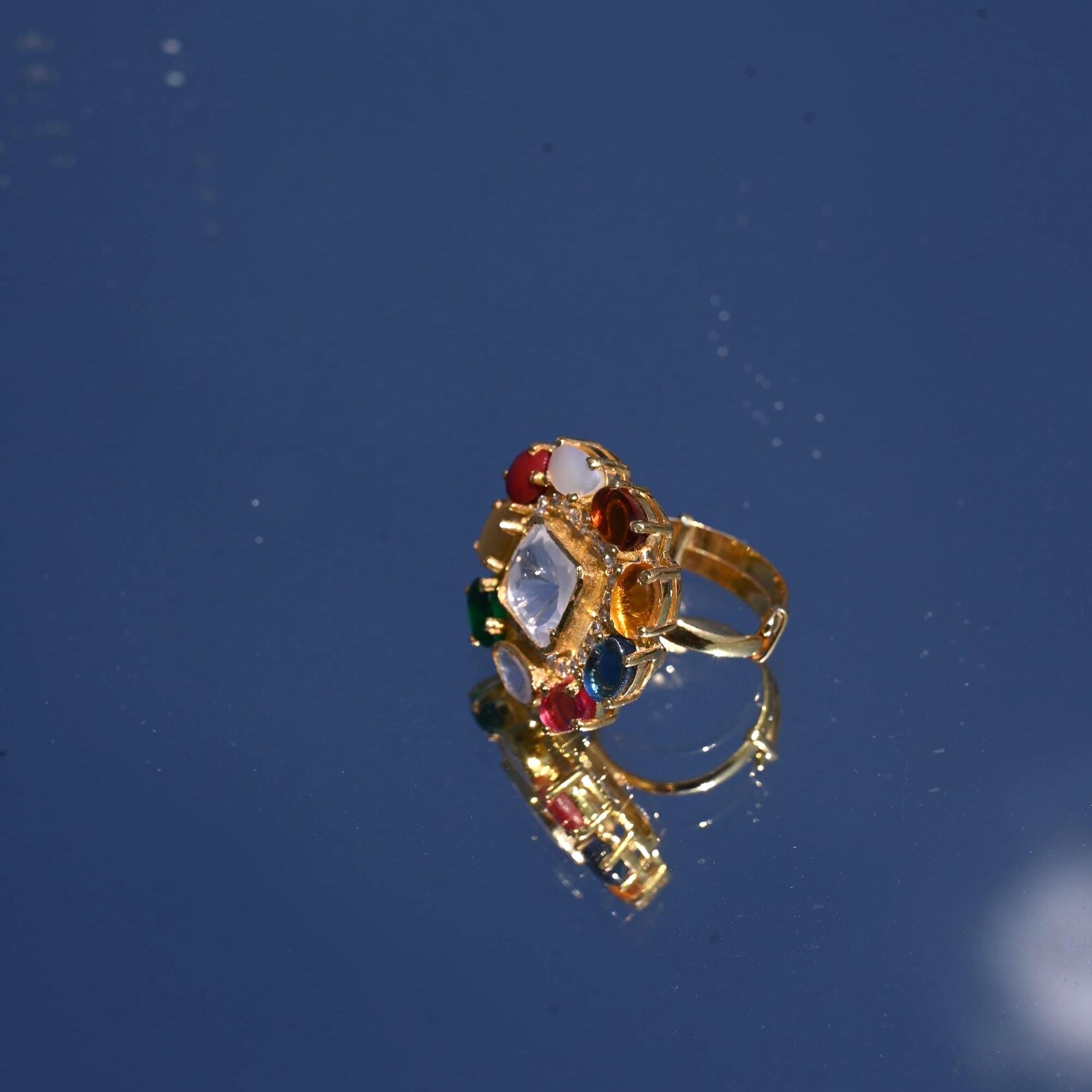 Heritage Navratna Ring — view 3