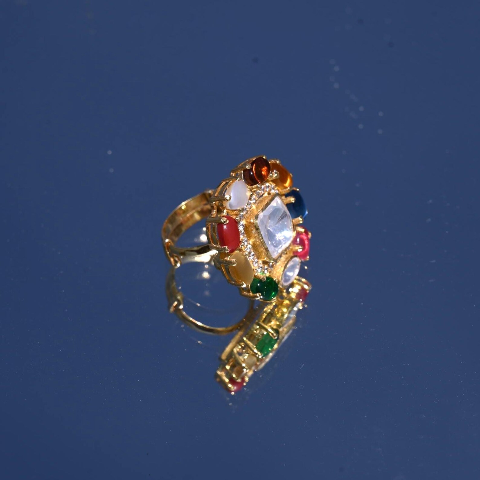 Heritage Navratna Ring — view 2