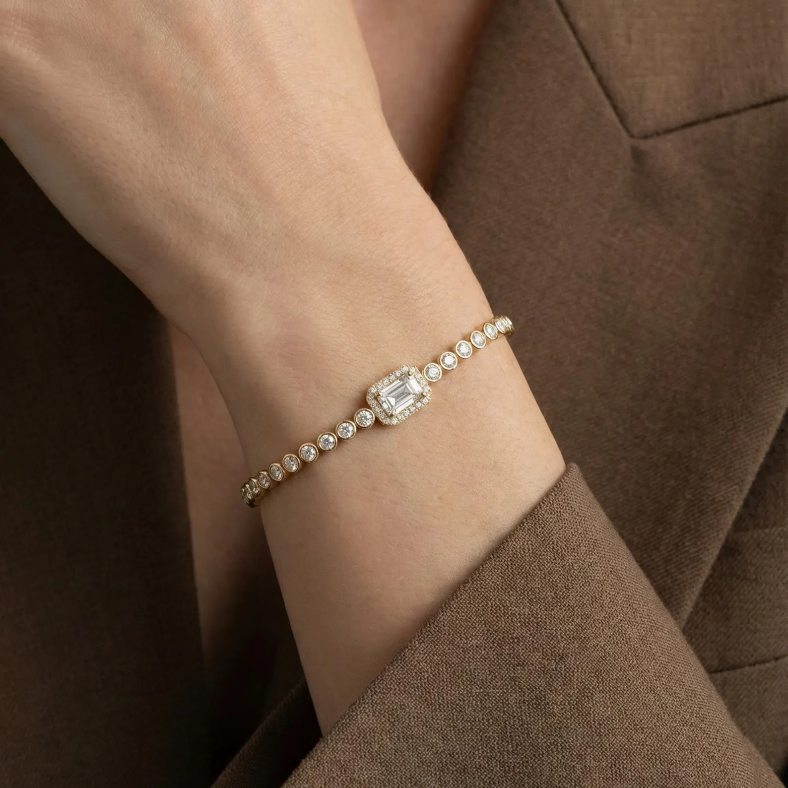 Fine Diamond Tennis Bracelet — view 2