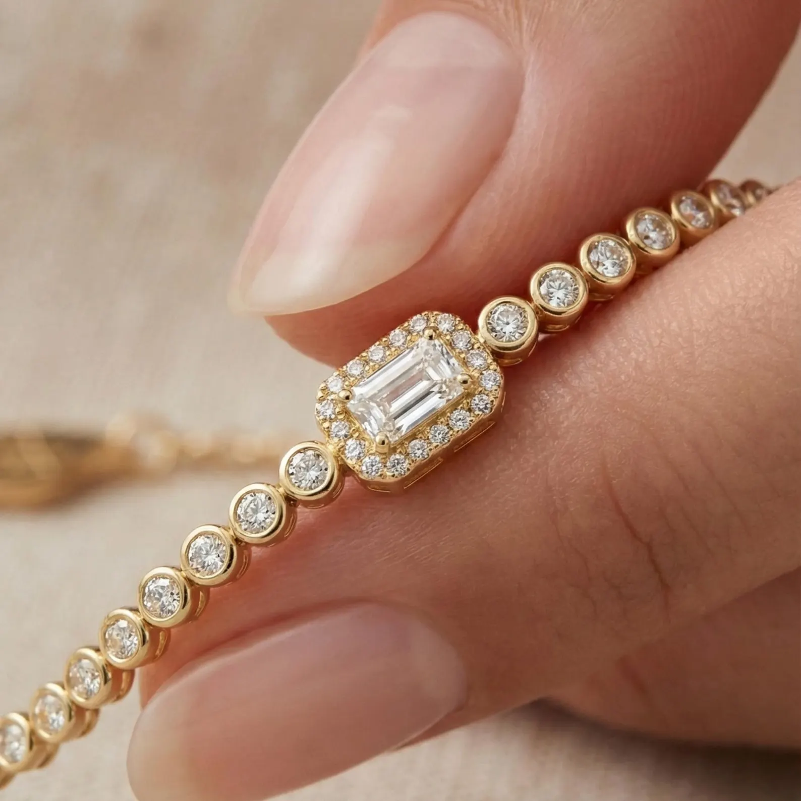 Fine Diamond Tennis Bracelet — view 3