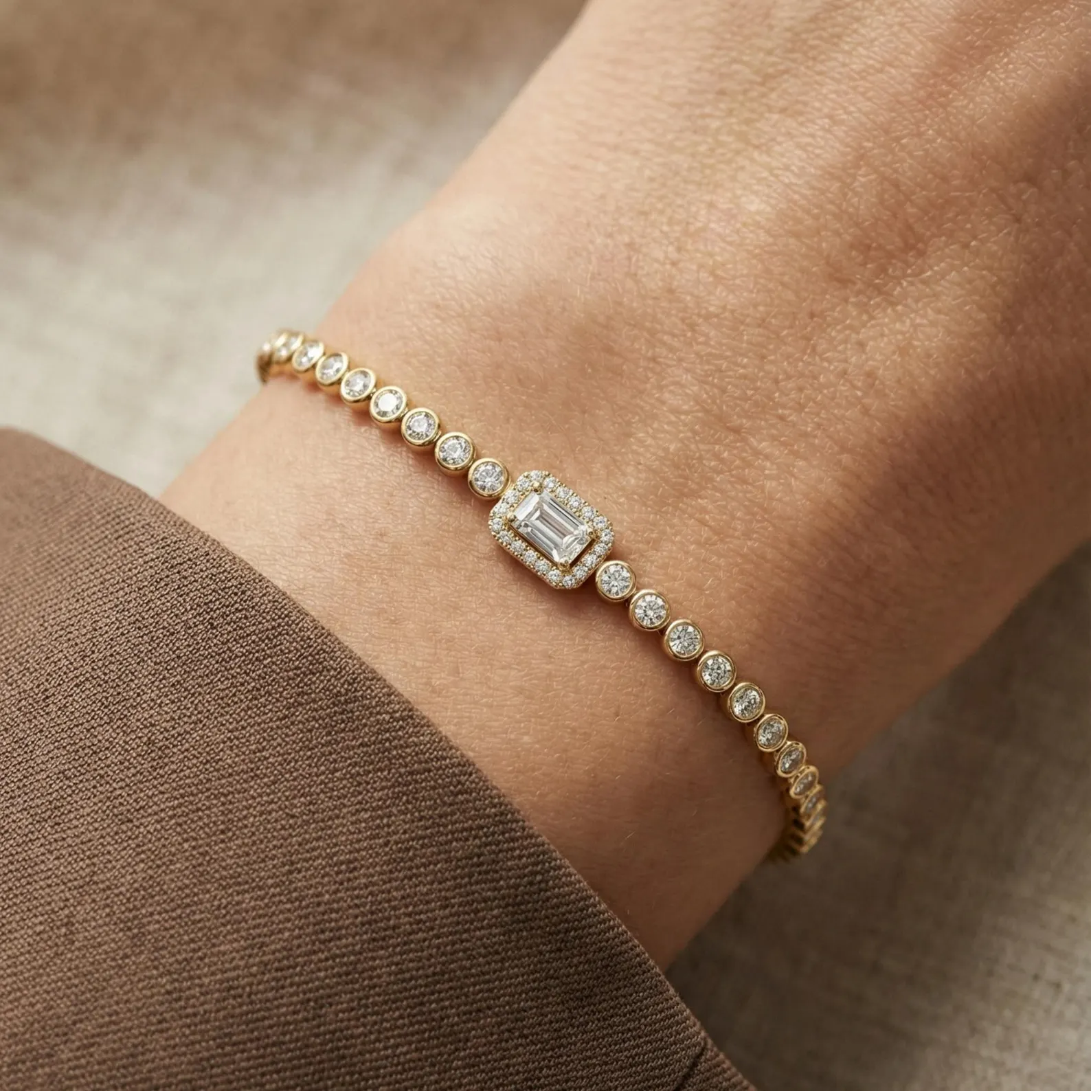 Fine Diamond Tennis Bracelet — view 4