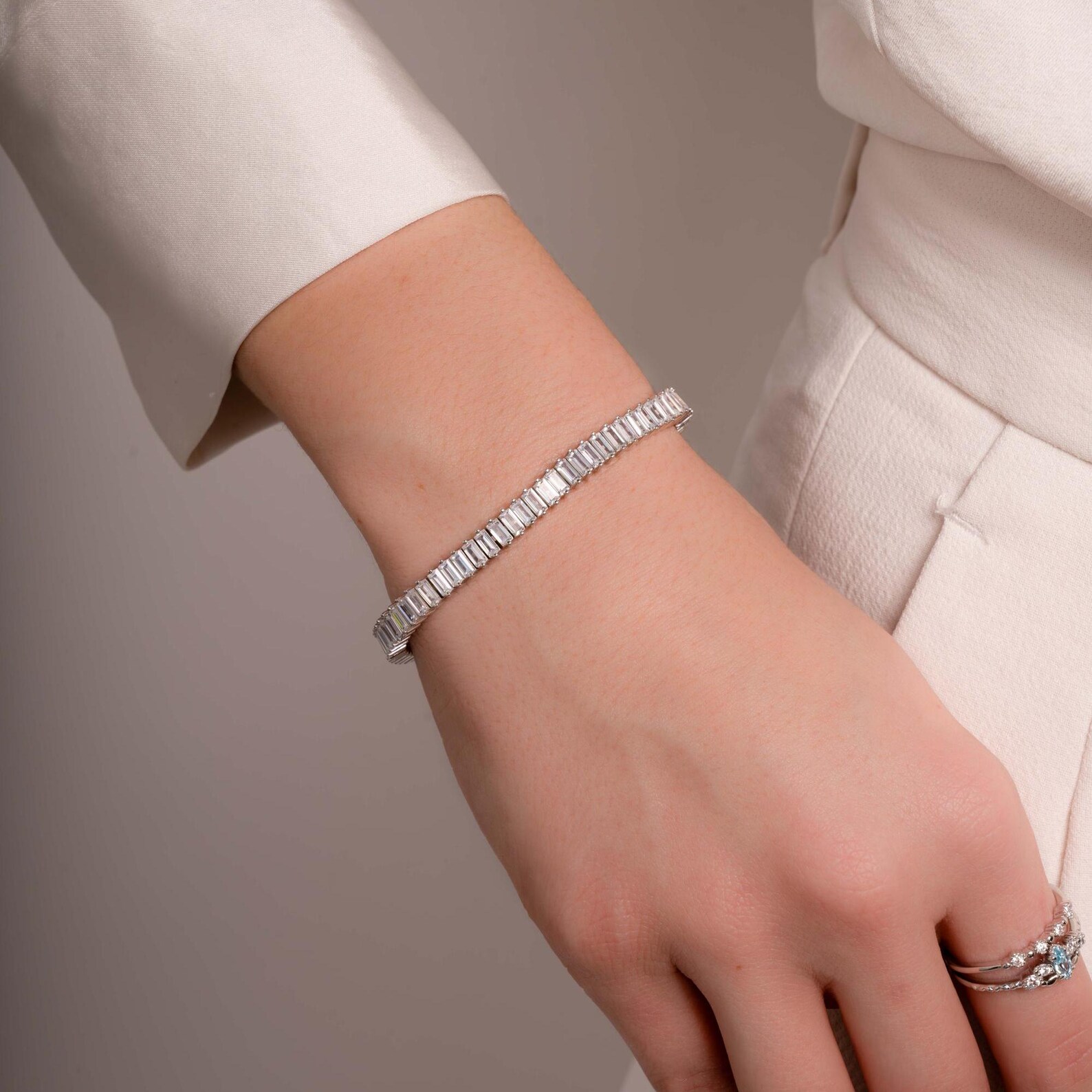 Delicate Diamond Tennis Chain — view 4
