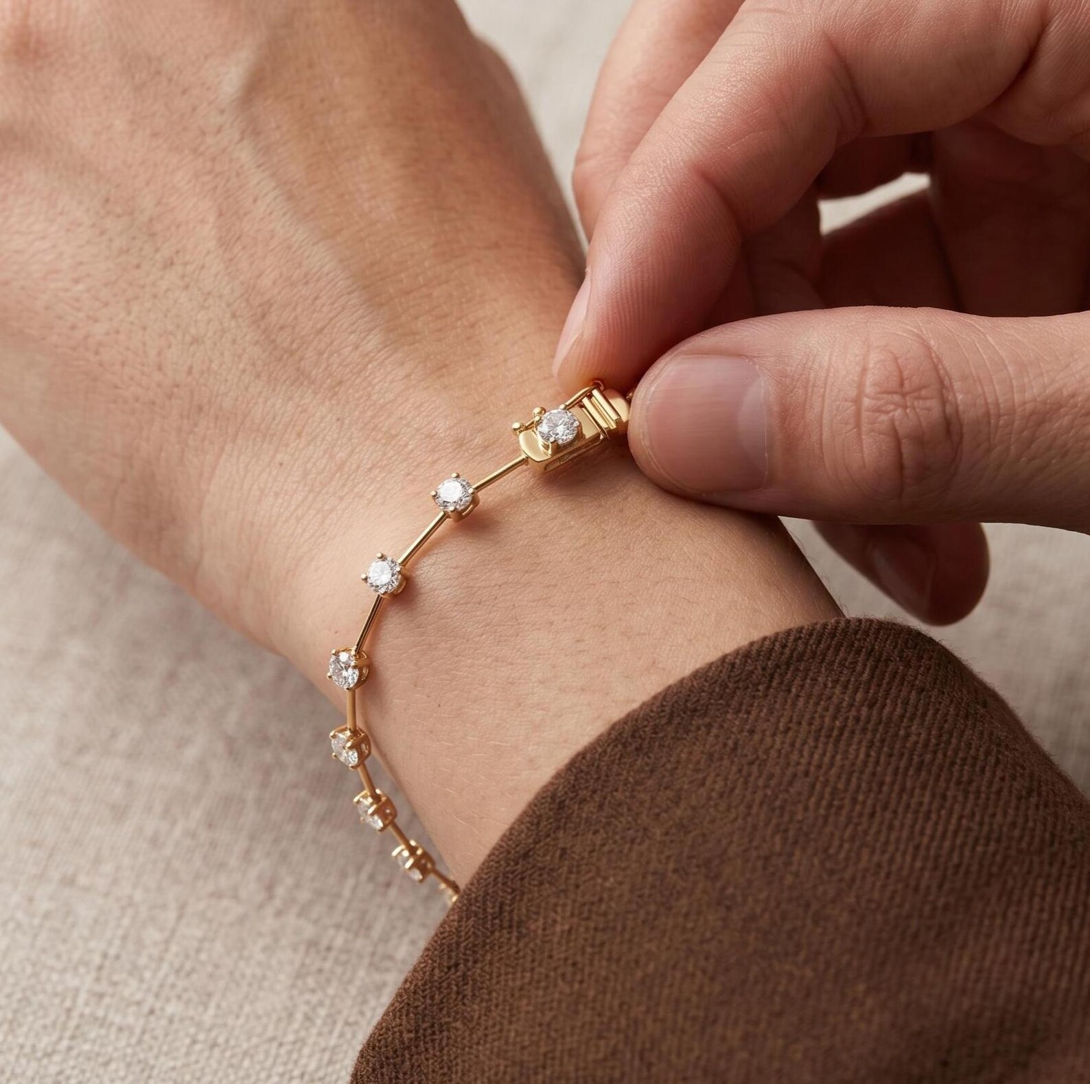 Classic Diamond Tennis Bracelet — view 3