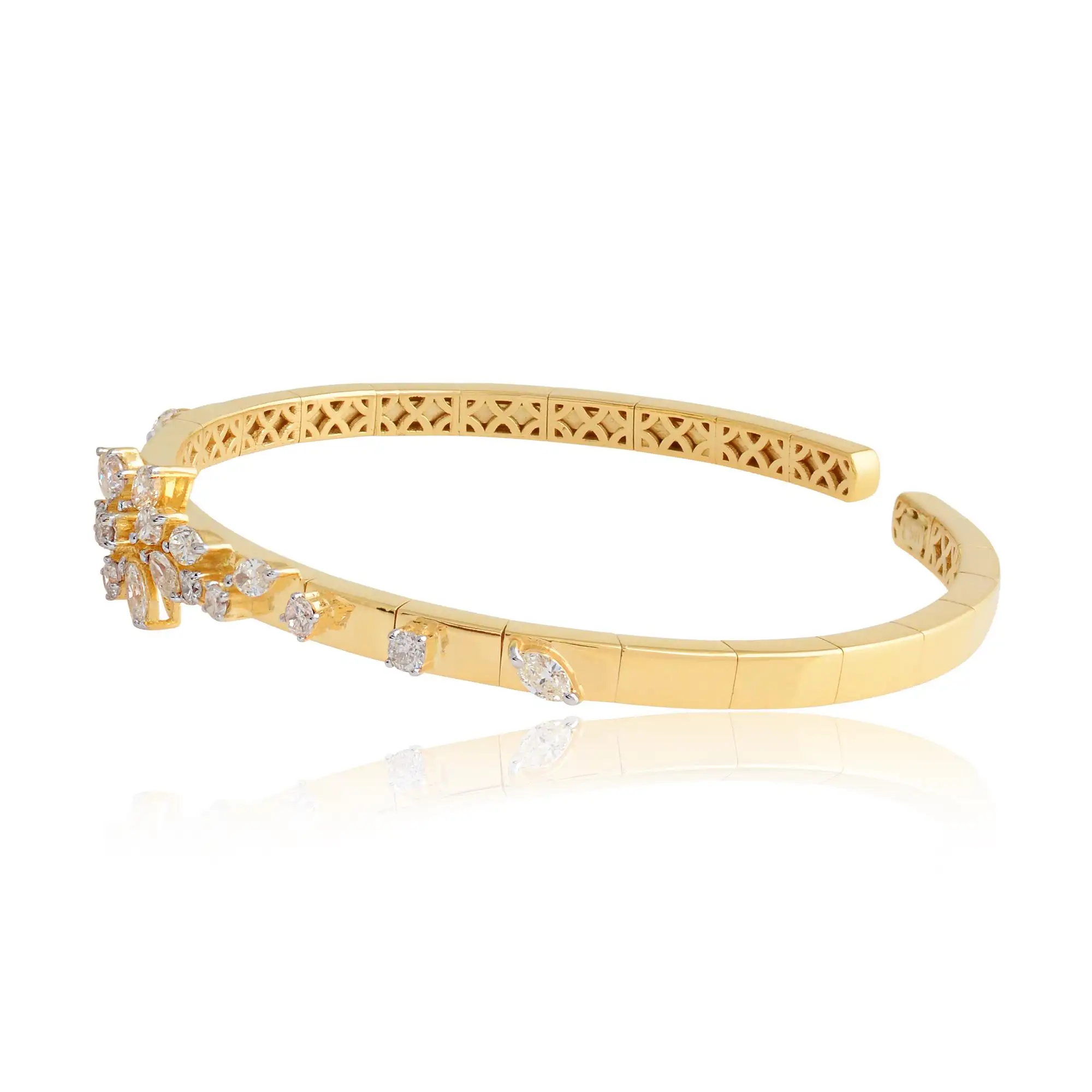 Classic Gold Cuff Bracelet — view 3