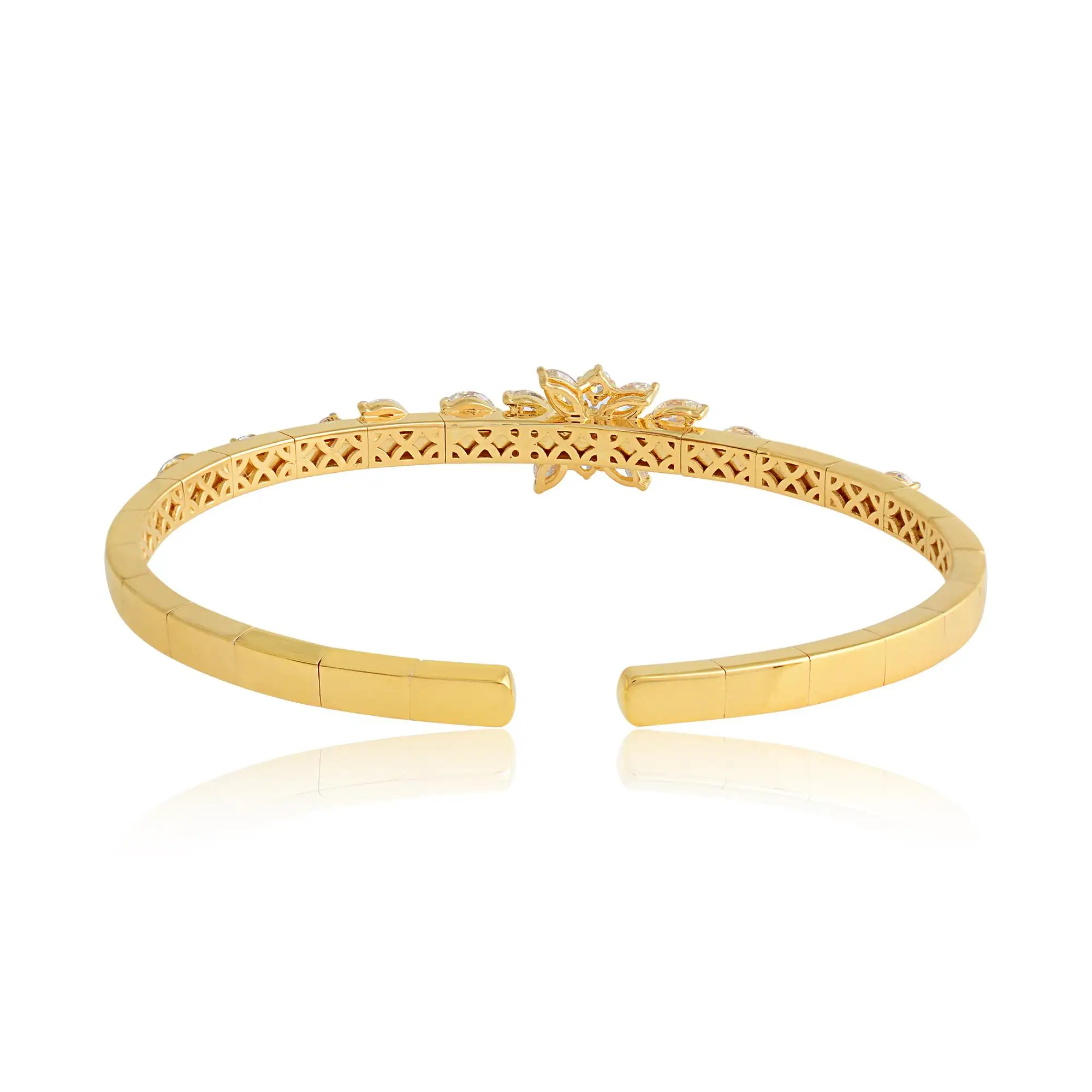 Classic Gold Cuff Bracelet — view 4