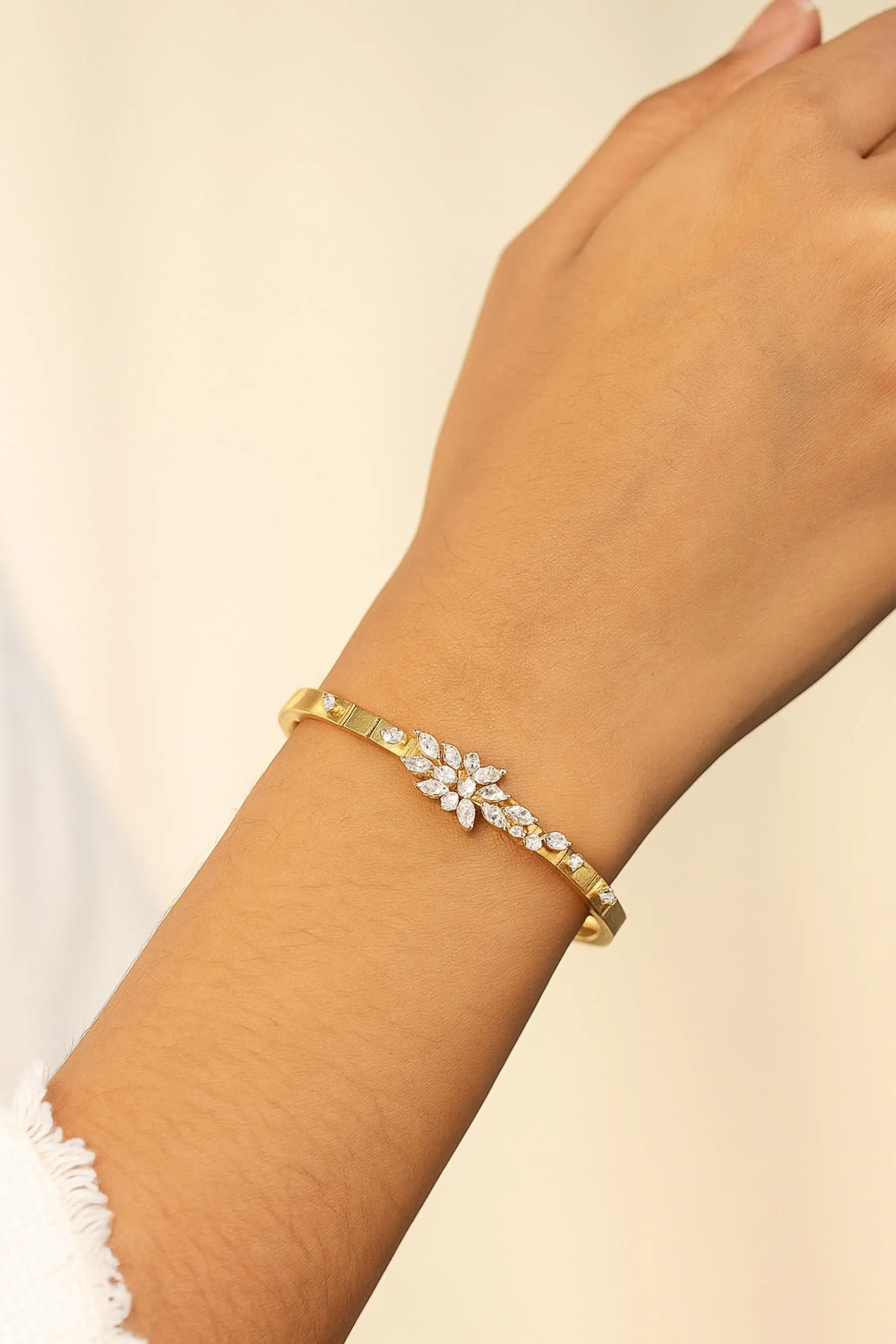 Classic Gold Cuff Bracelet — view 6
