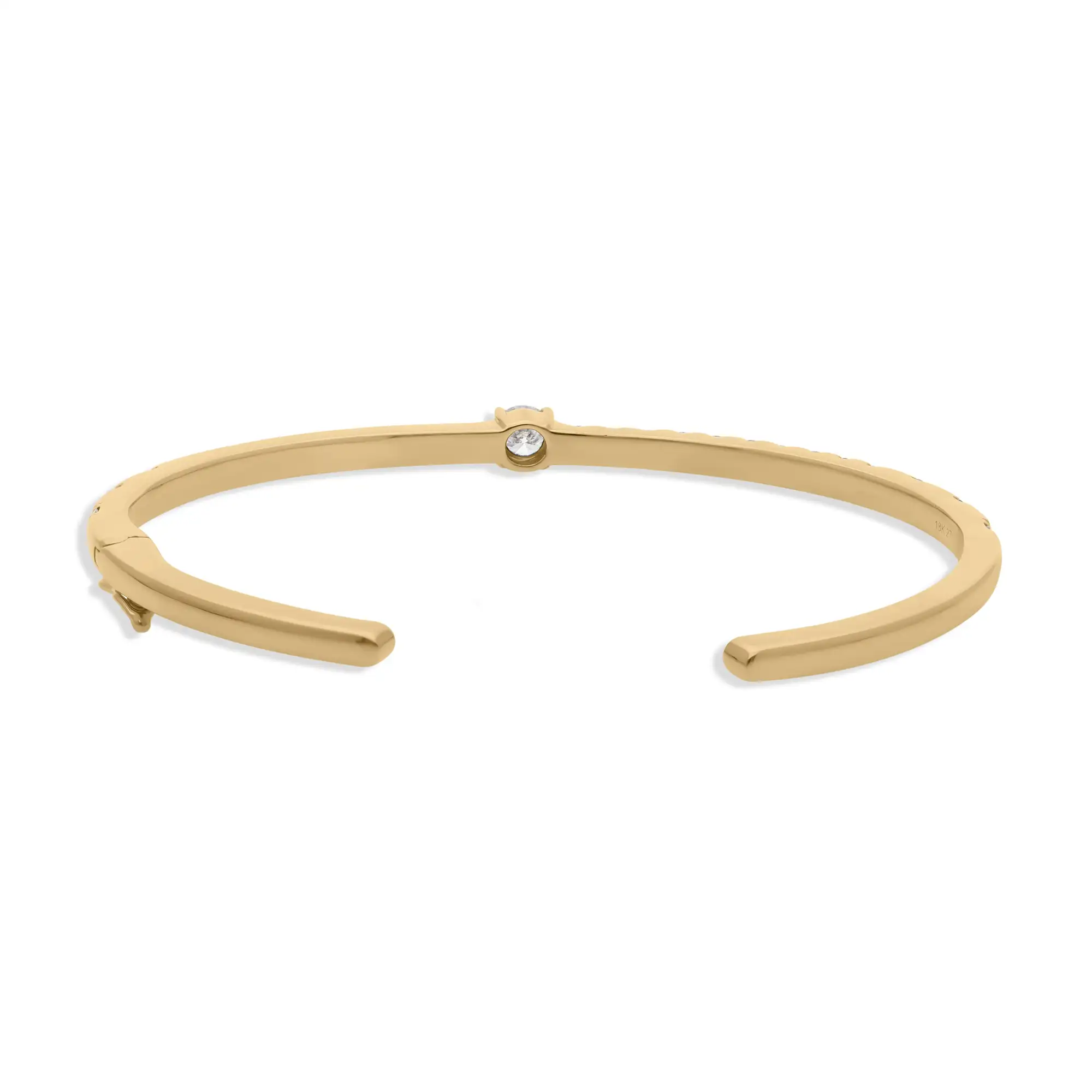 14K Gold Modern Cuff Bracelet — view 5