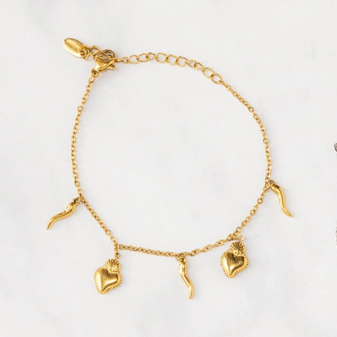 Delicate Heart Charm Bracelet