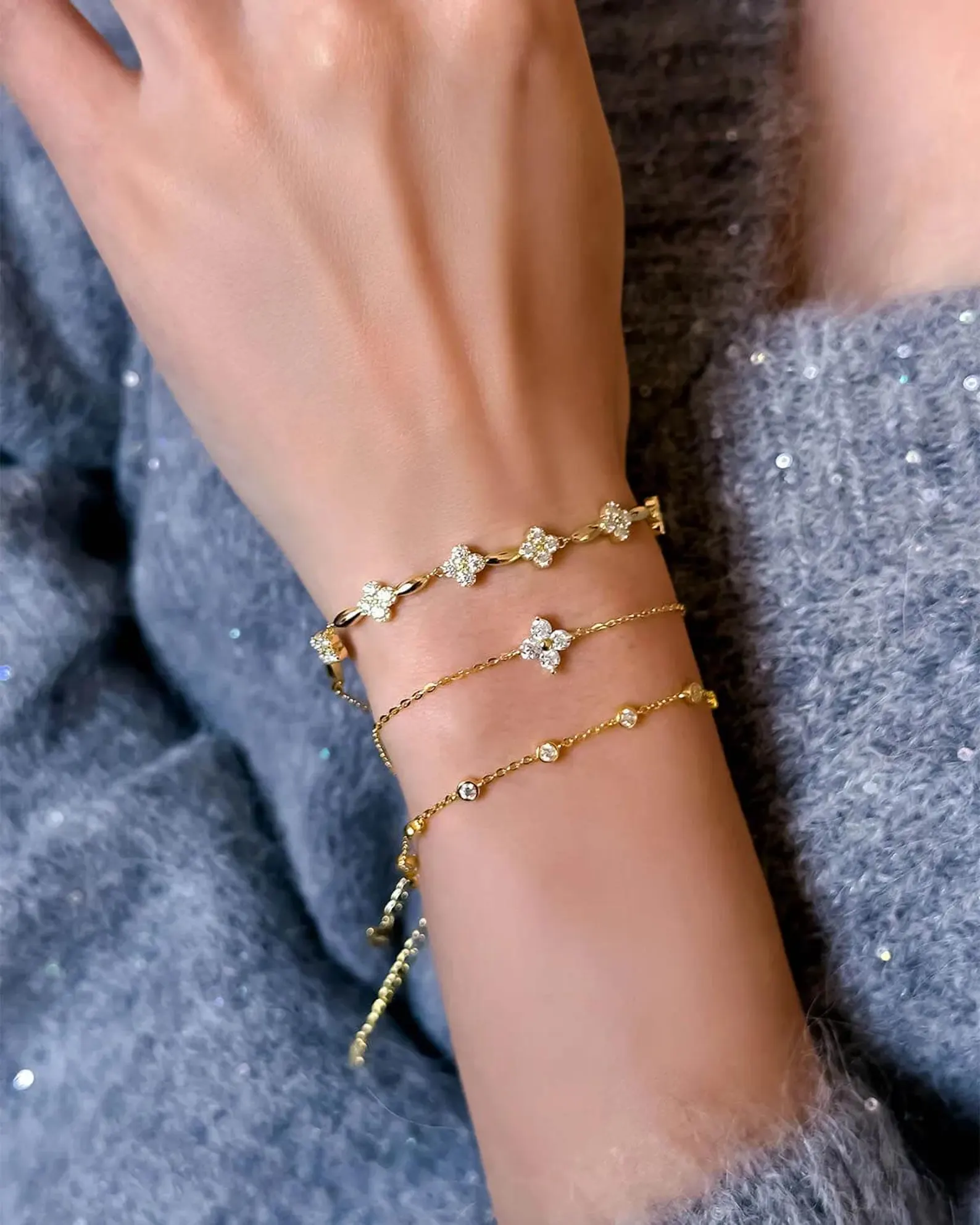 Adjustable Gold Chain Bracelet — view 3