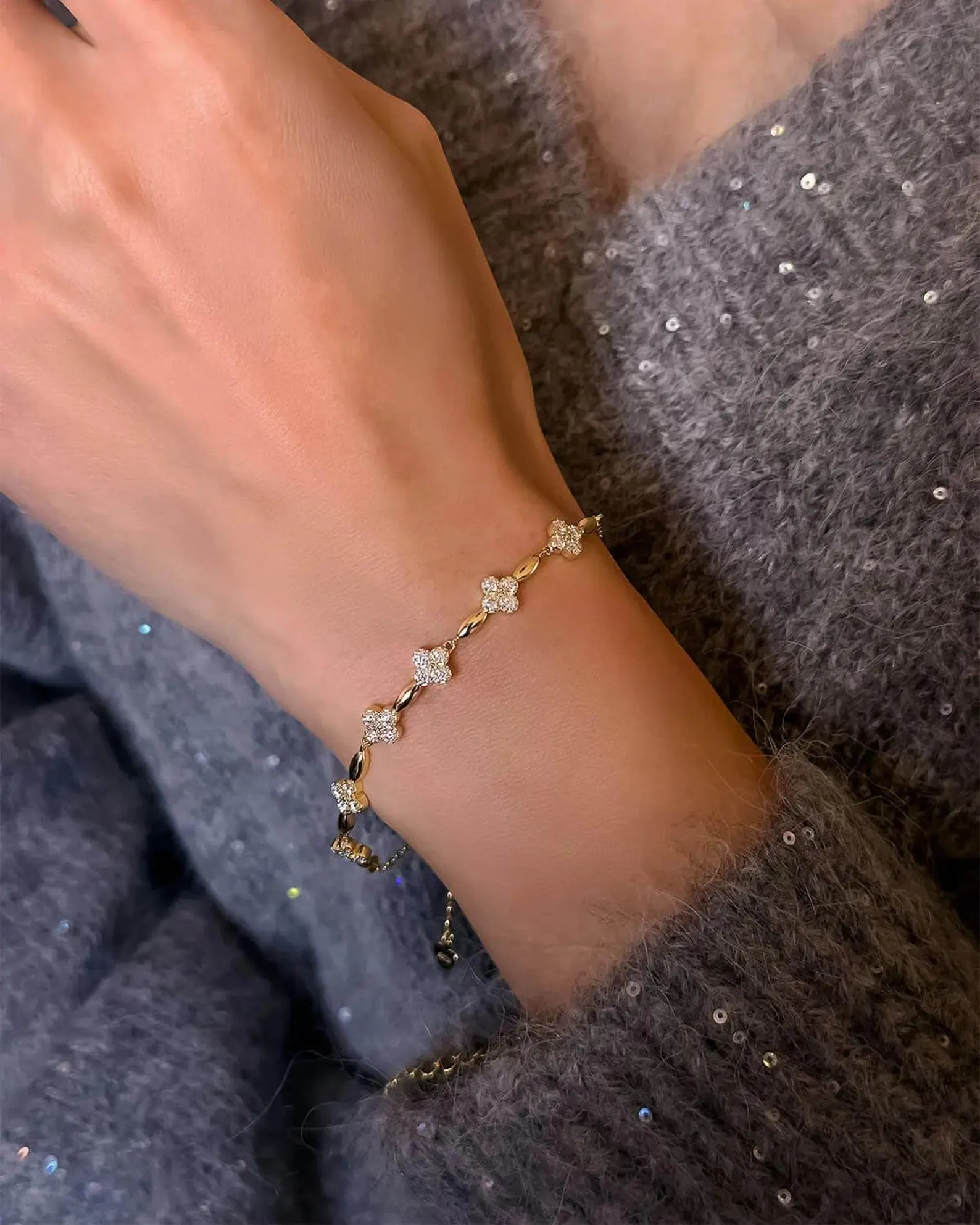 Adjustable Gold Chain Bracelet — view 5