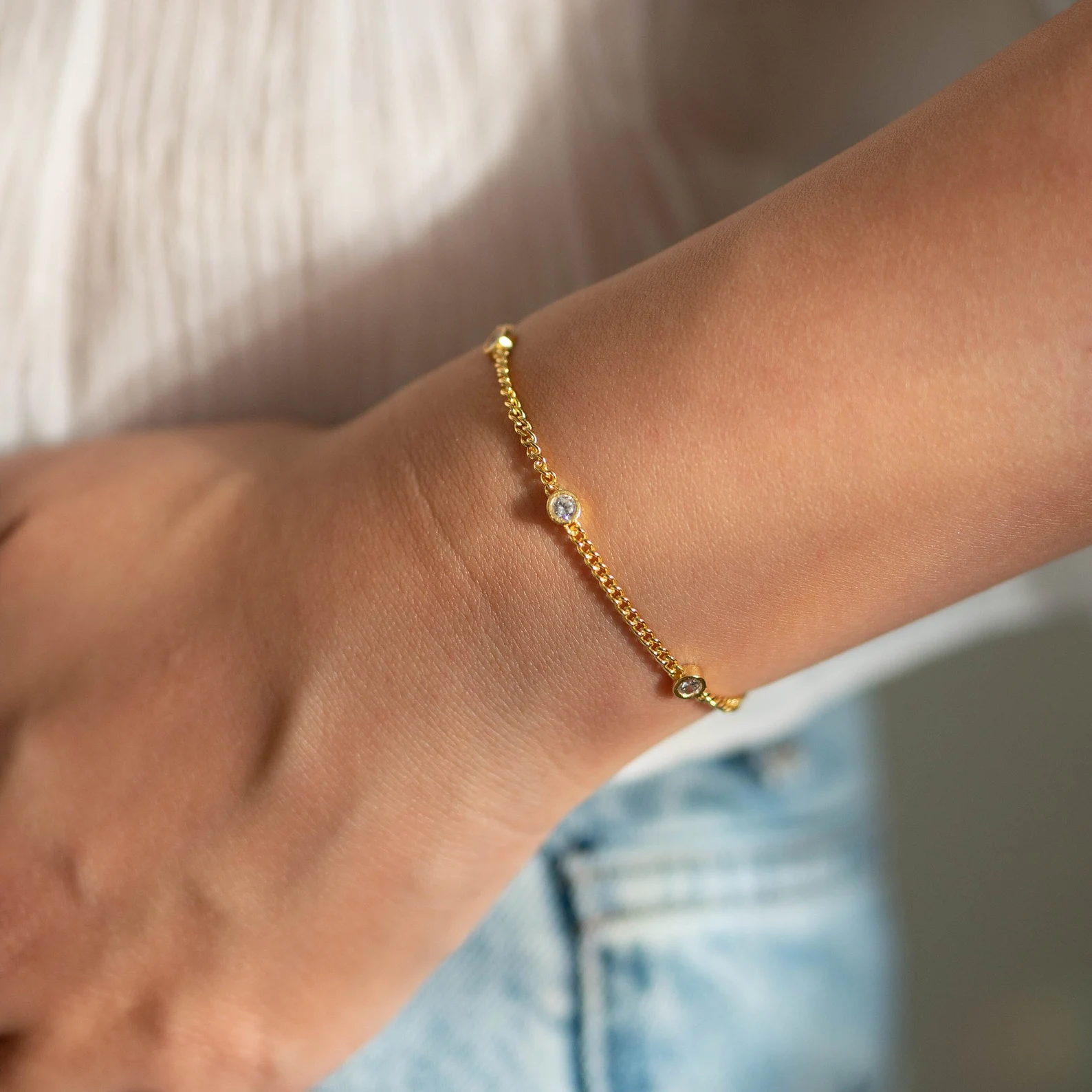 Modern Link Chain Bracelet — view 2