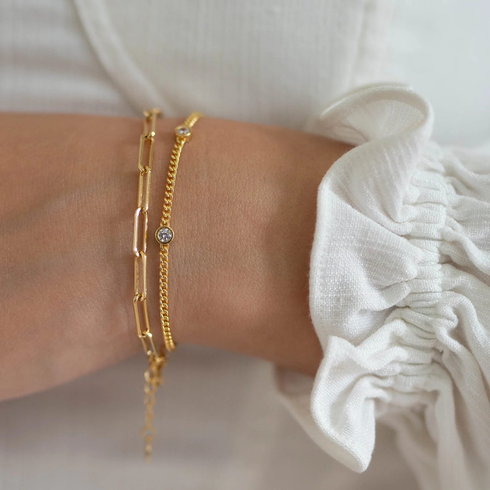 Modern Link Chain Bracelet — view 3