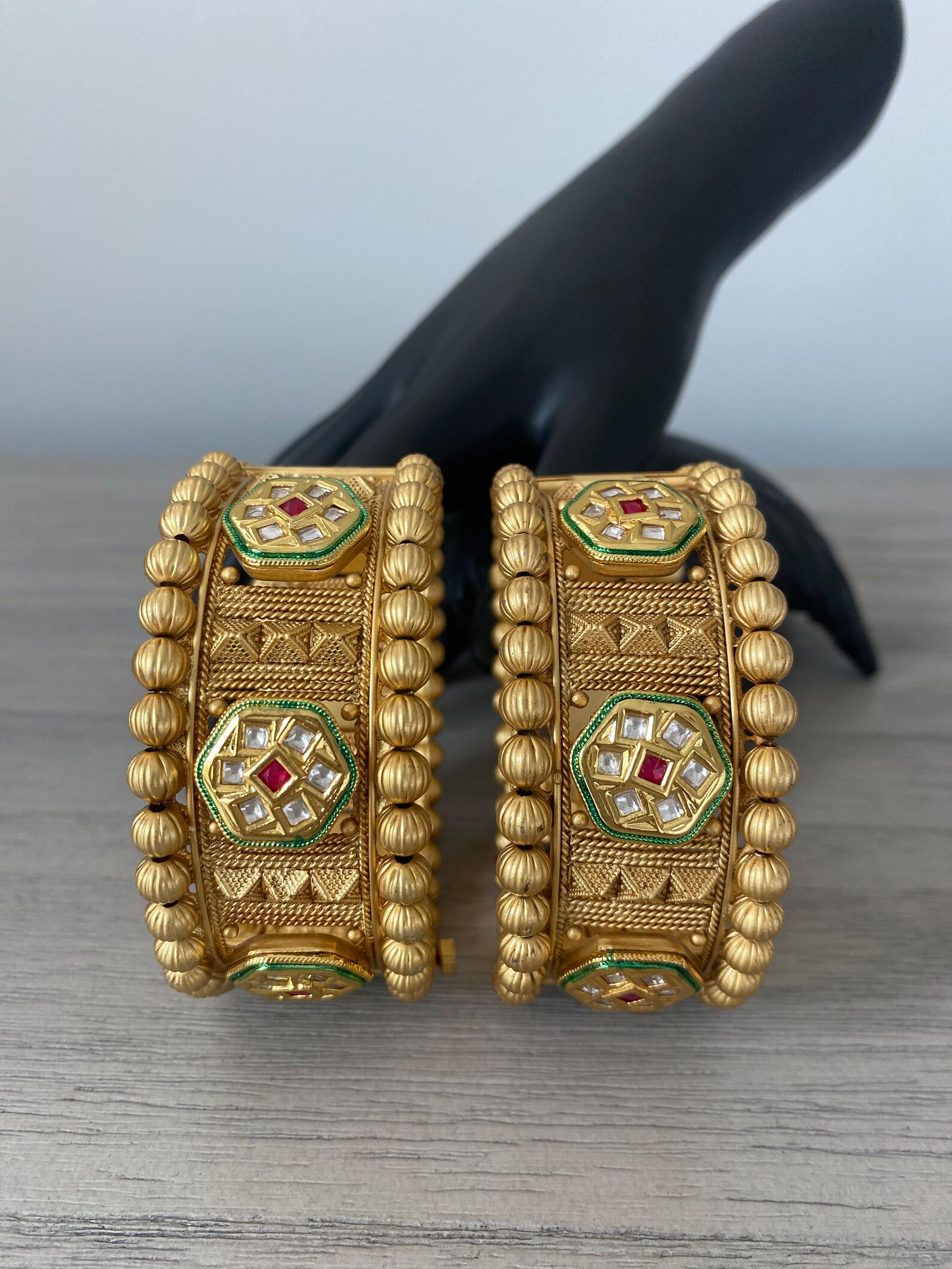 Heavy Gold Kangan Pair
