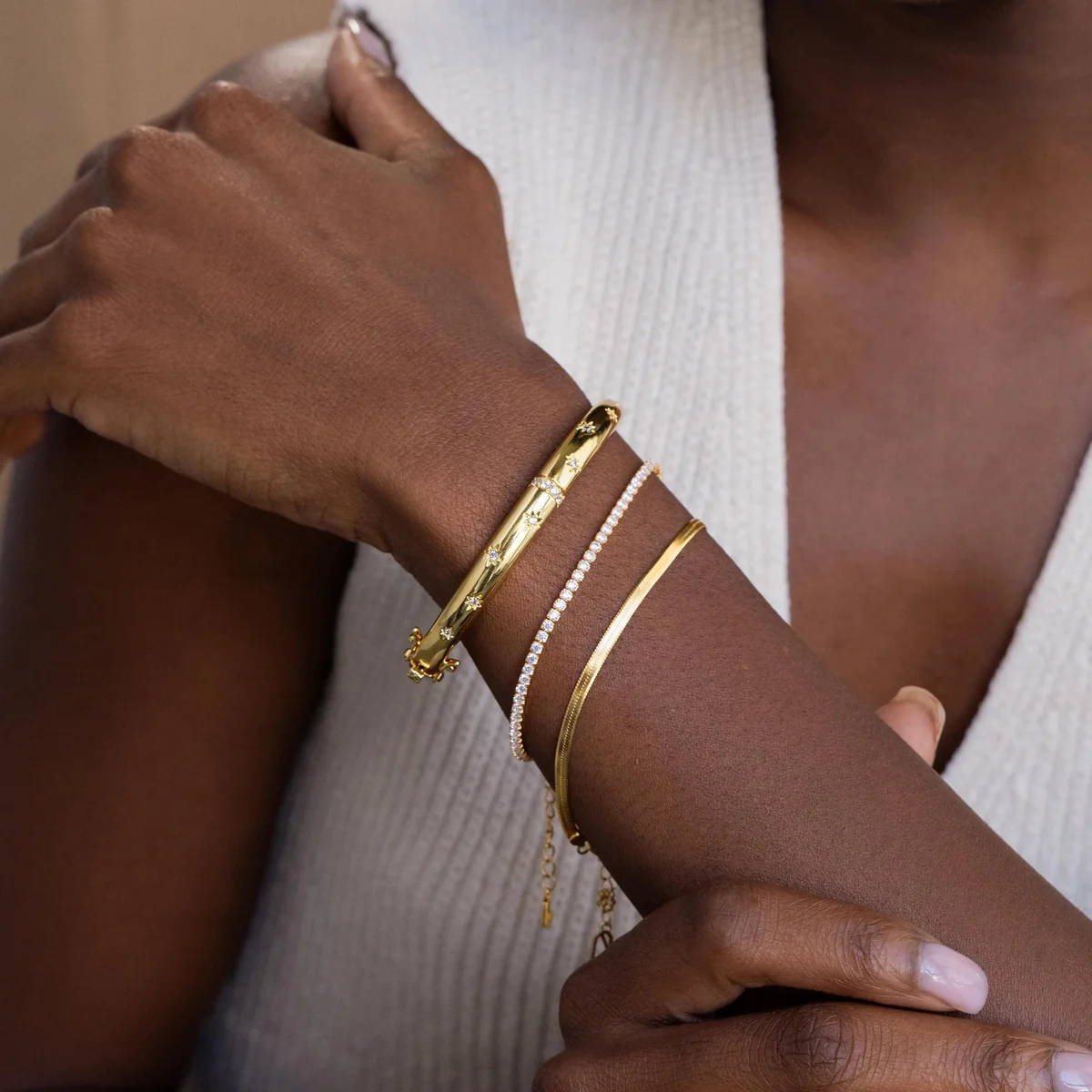 Sparkling Sleek Bangle — view 5