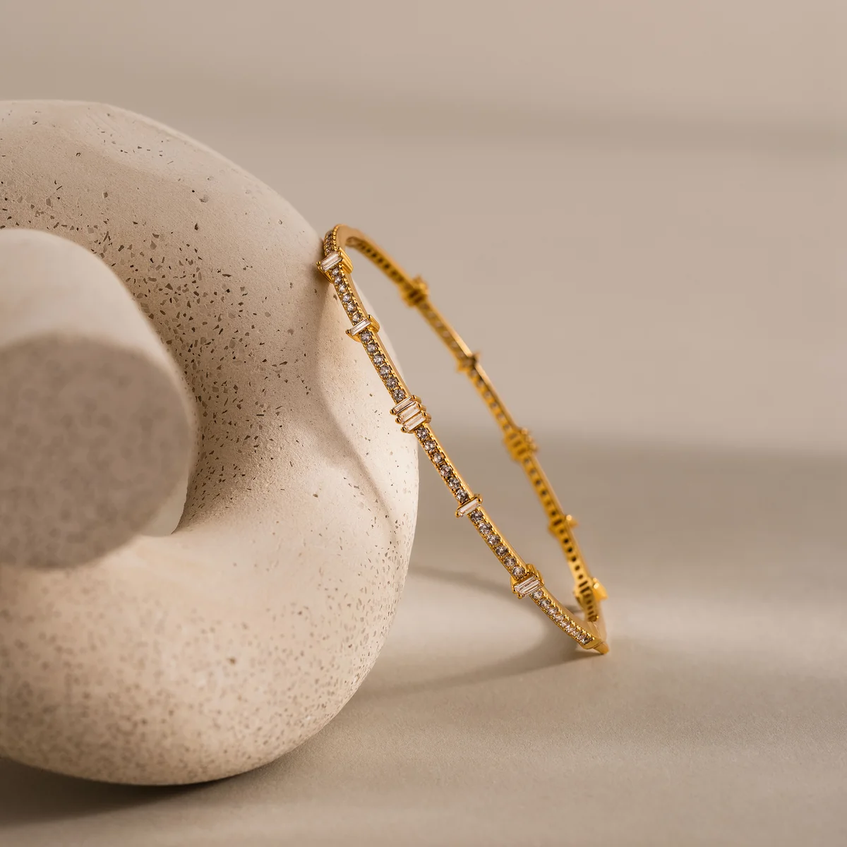 Classic Diamond Bangle Pair — view 2